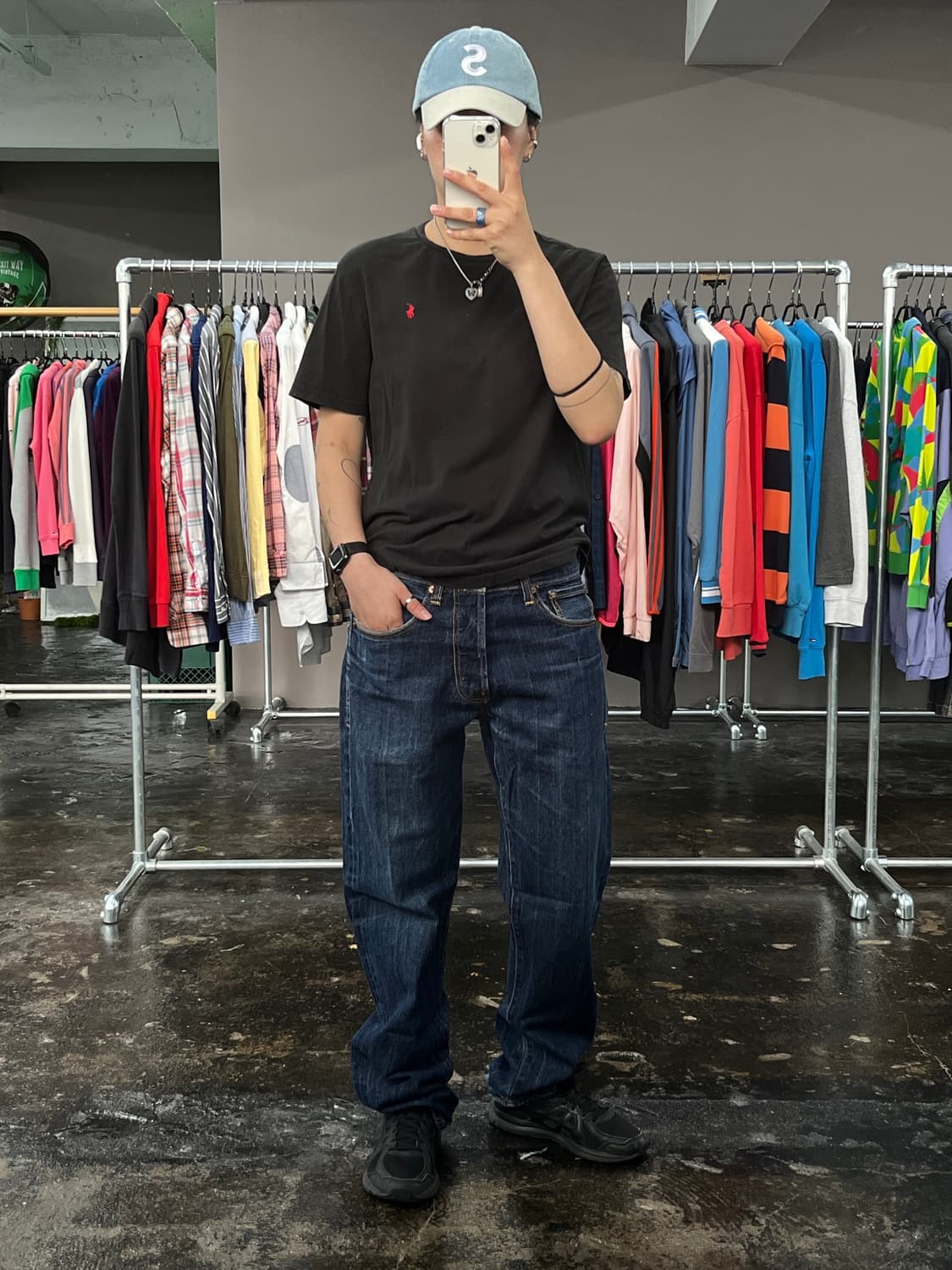 EVISU 백 프린팅 포인트 데님 팬츠 상품이미지1