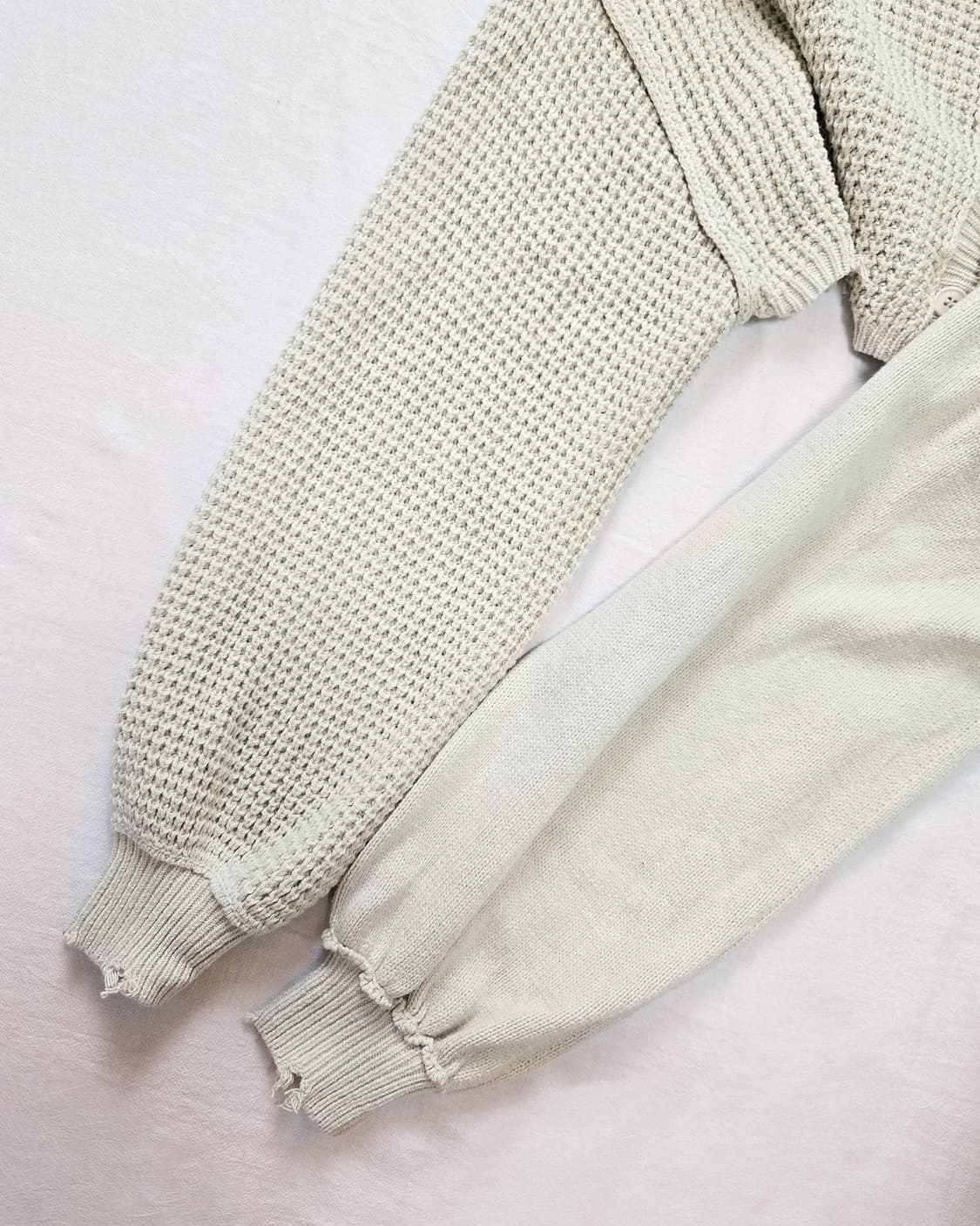 모에소매 벌룬 슬리브 크롭 니트/ 그런지 y2k 라떼갸루 상품이미지4