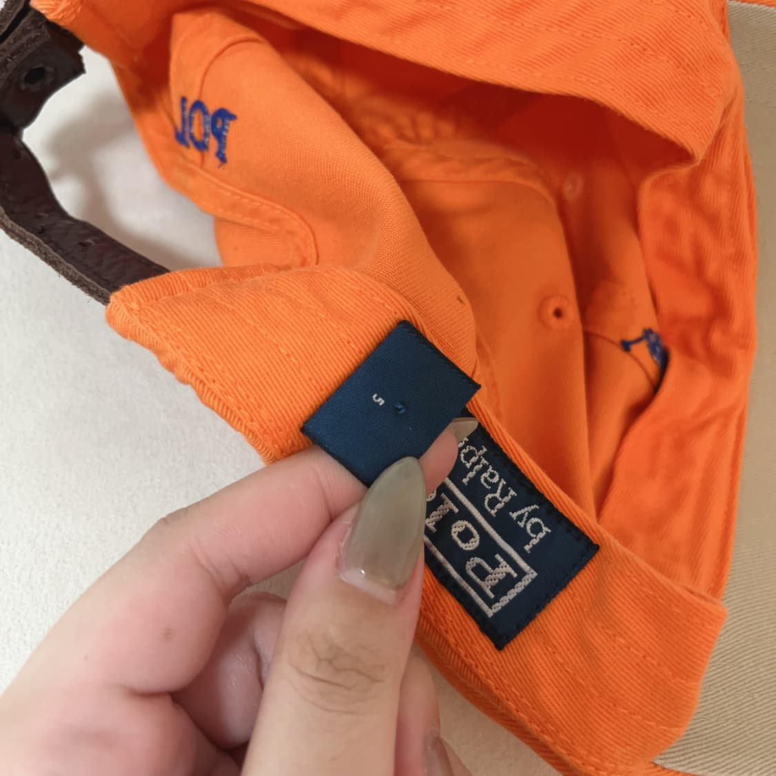 [정품] 폴로 오렌지 / 네이비포니 모자 상품이미지6