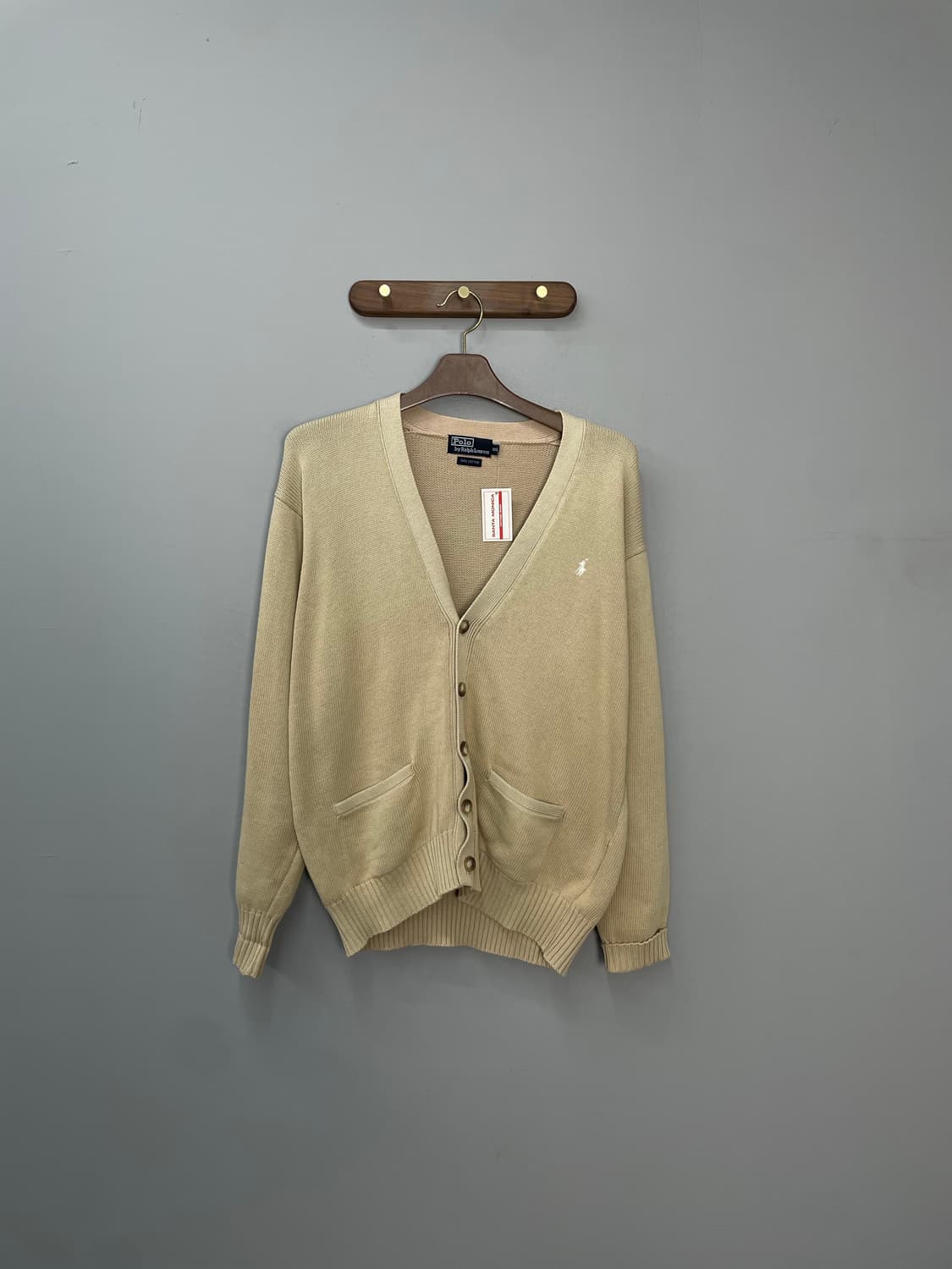 폴로 랄프로렌 자수 로고 베이지 니트 가디건 H1348 상품이미지2