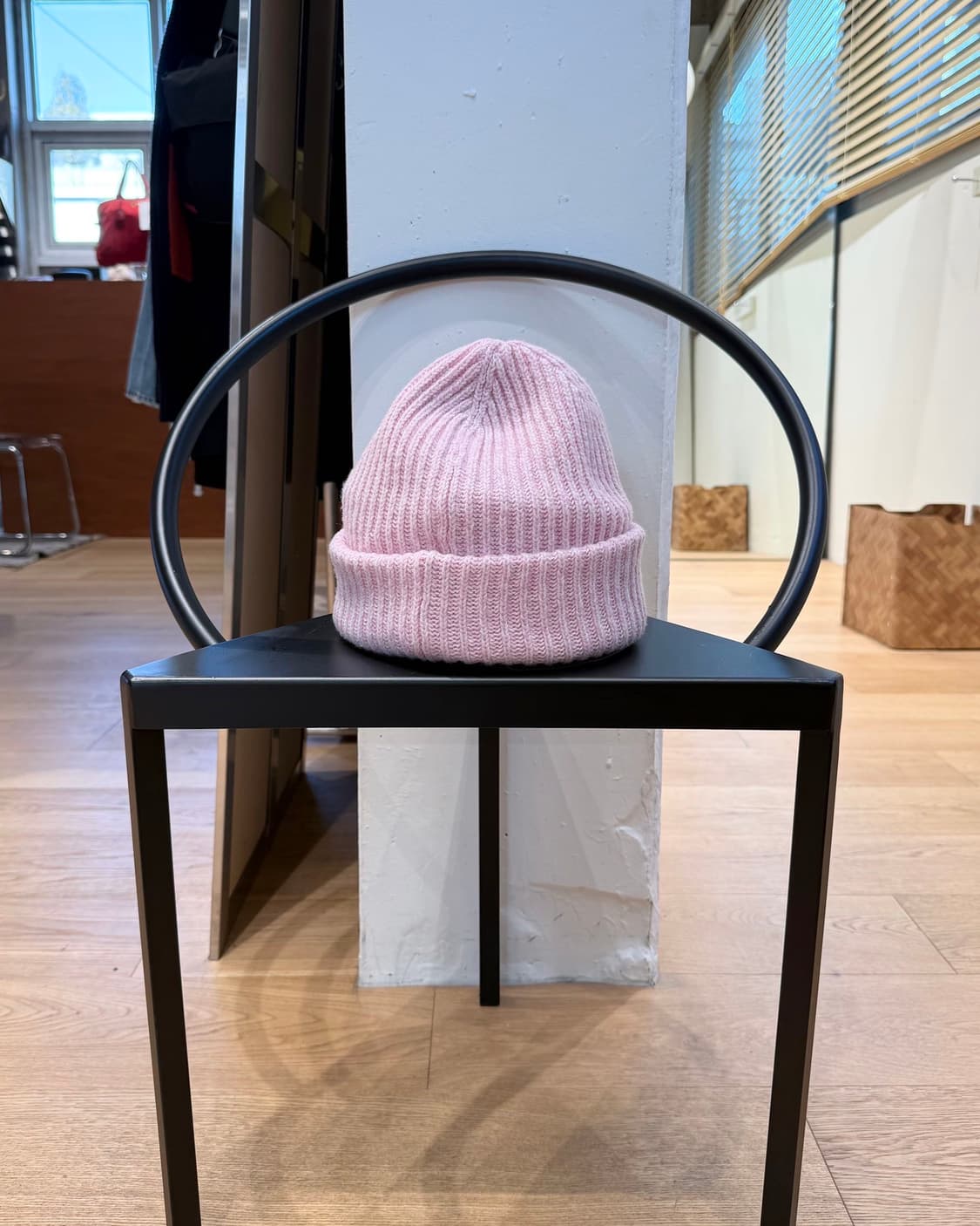 가니 핑크 로고 울 비니  상품이미지4