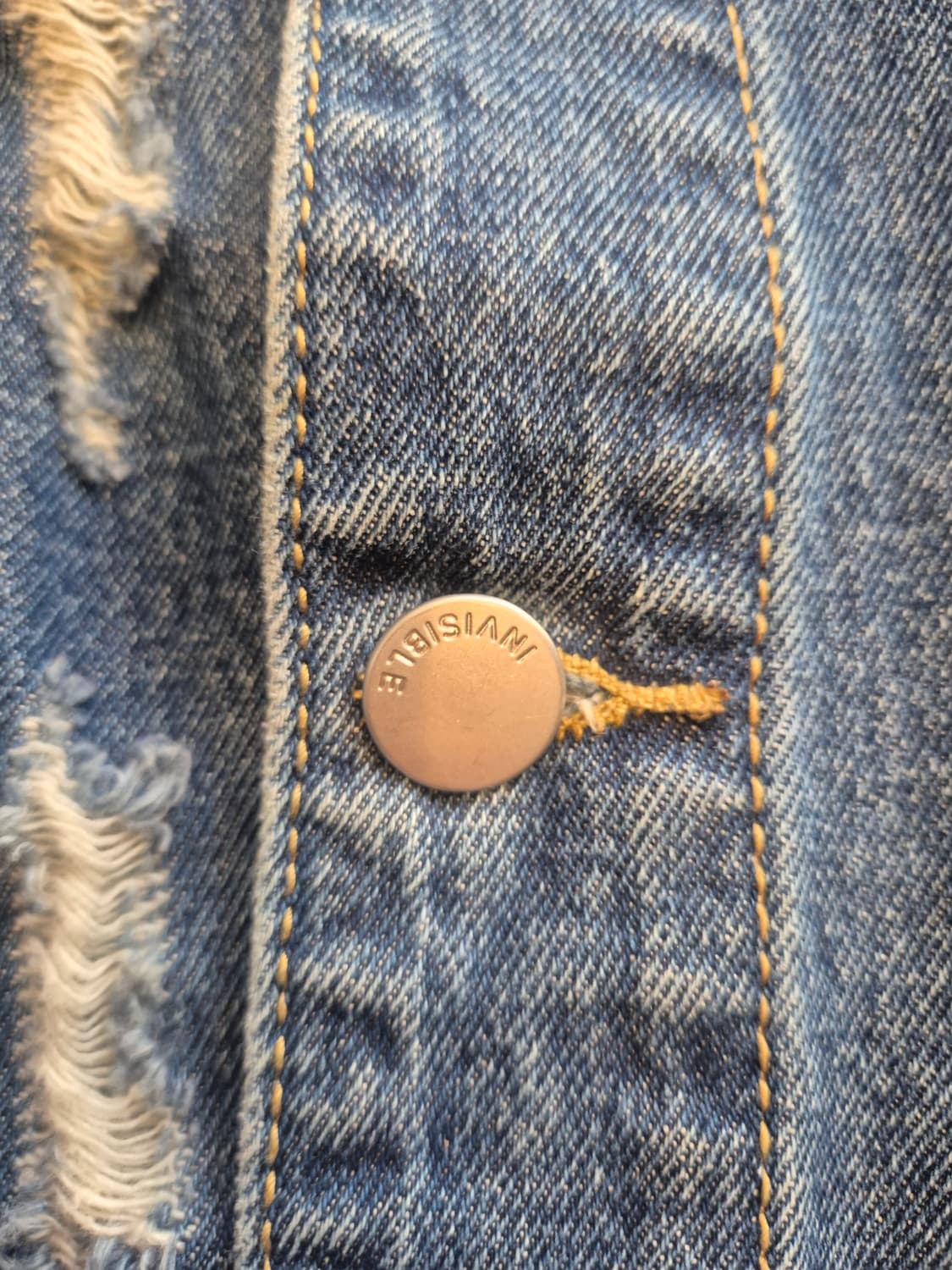 인비저블(INVISIBLE) 빈티지  데님 자켓  - XXL 상품이미지4