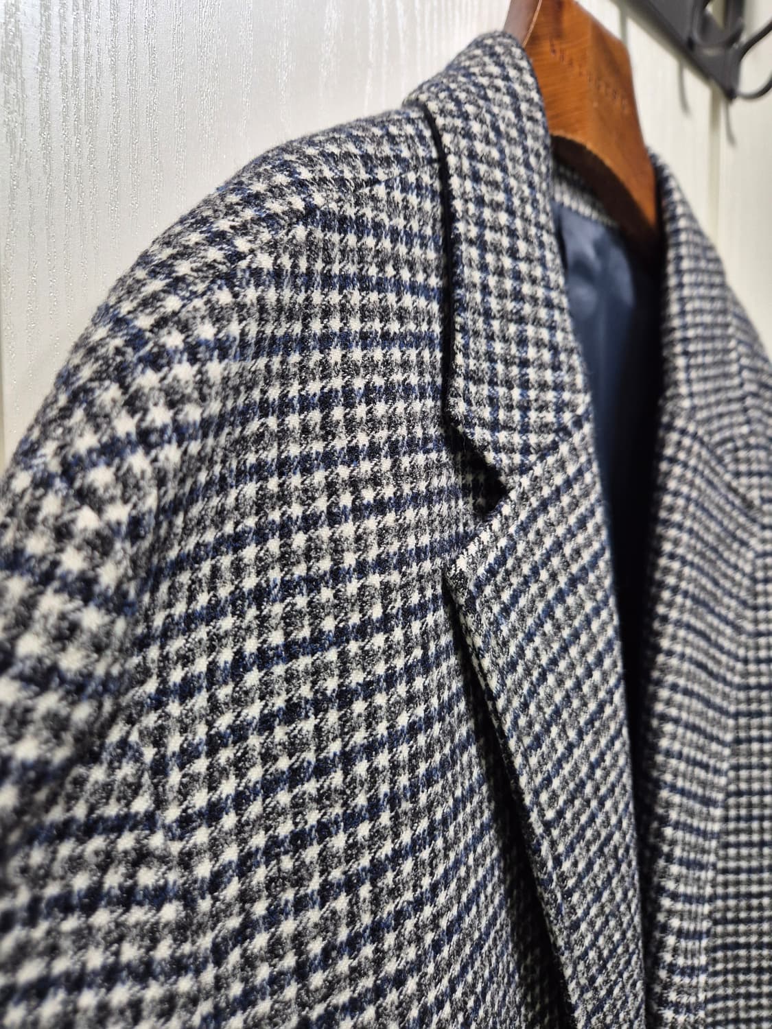 송지오. 체크 롱코트 상품이미지5