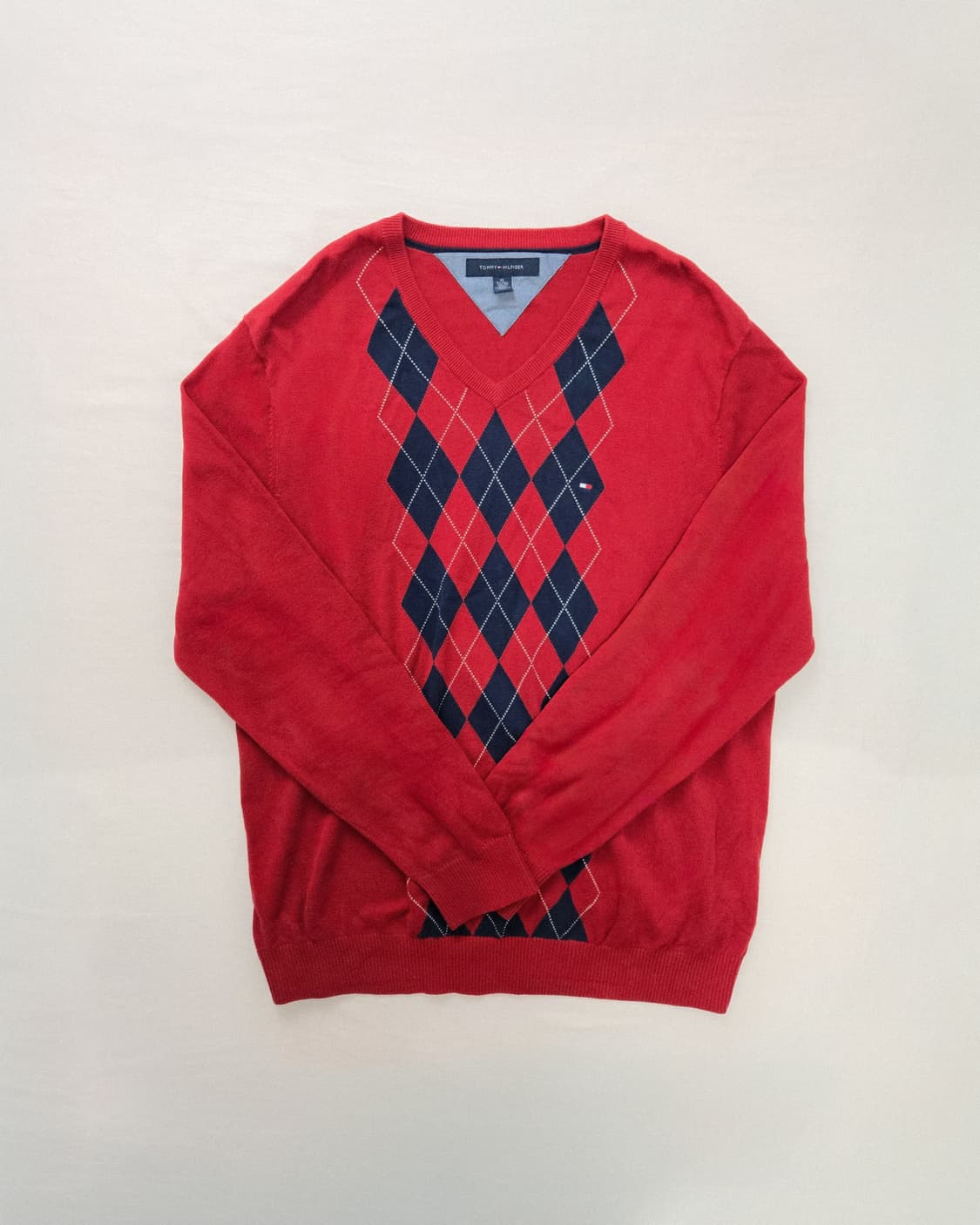 타미힐피거 클래식 아가일 브이넥 니트 상품이미지2