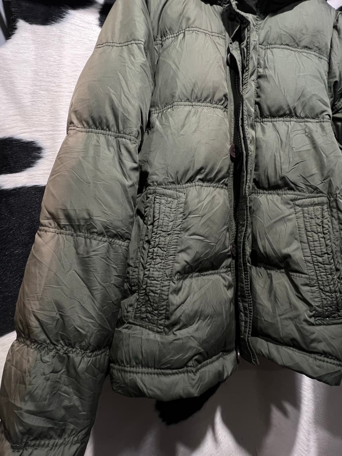 아베크롬비 패딩 카키 L 상품이미지5