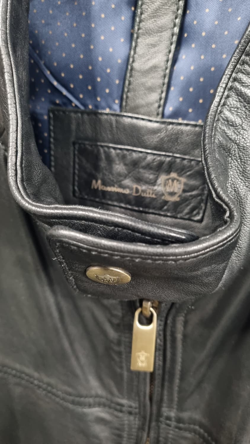 (Massimo Dutti) 블랙 양가죽 리얼레더 자켓 국내100 상태굿 상품이미지2