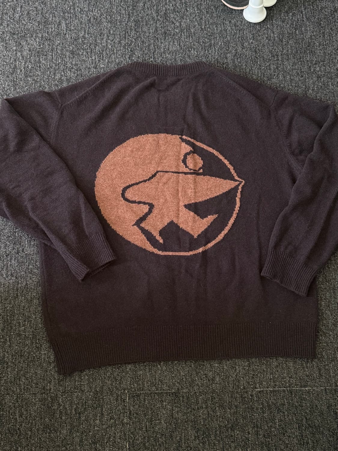 [XL] 스투시 x 아워레가시 워크샵 니트 라운드넥 스웨터 다크 브라운 상품이미지1