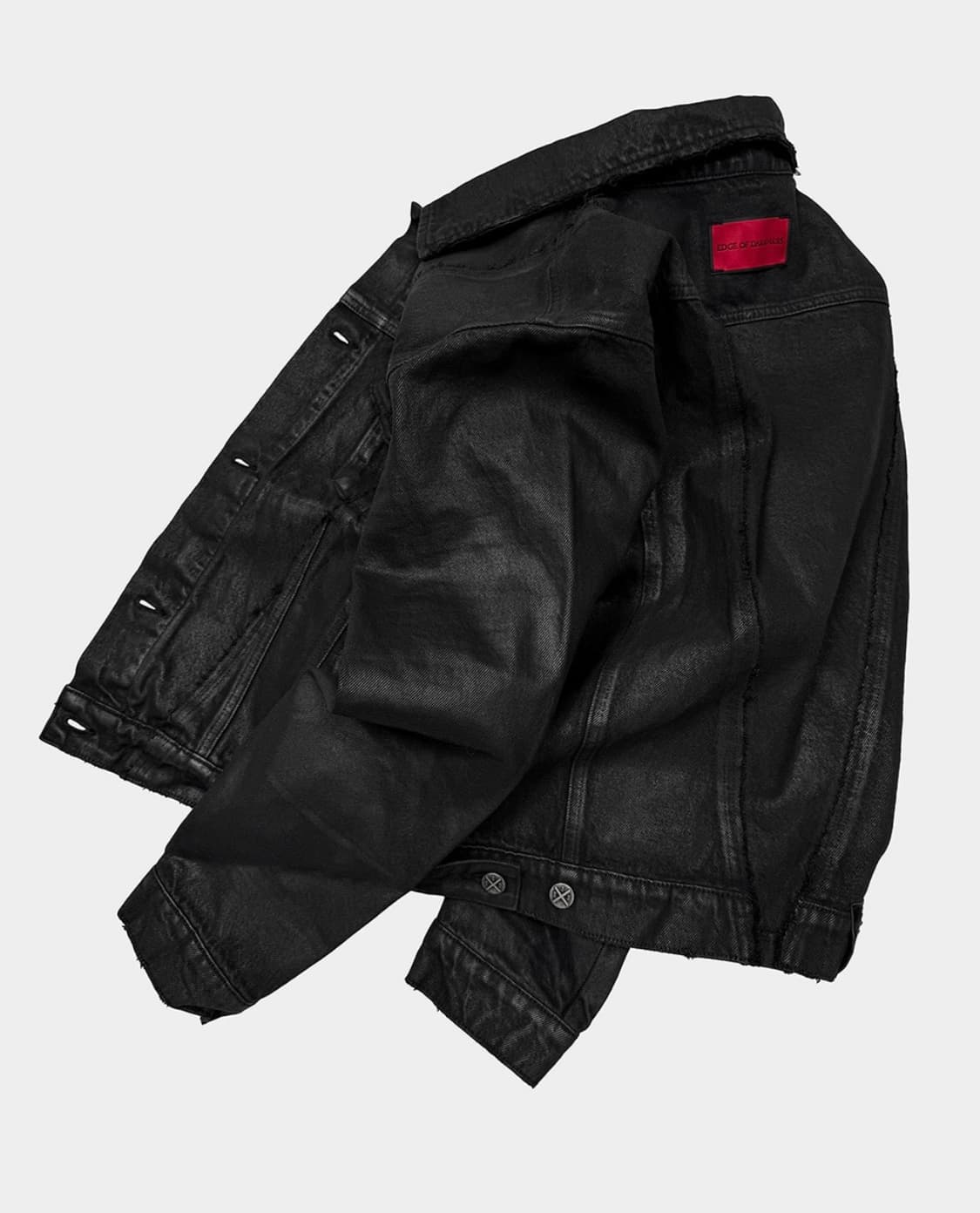 Dark Washed Distressed Denim Jacket 상품이미지2