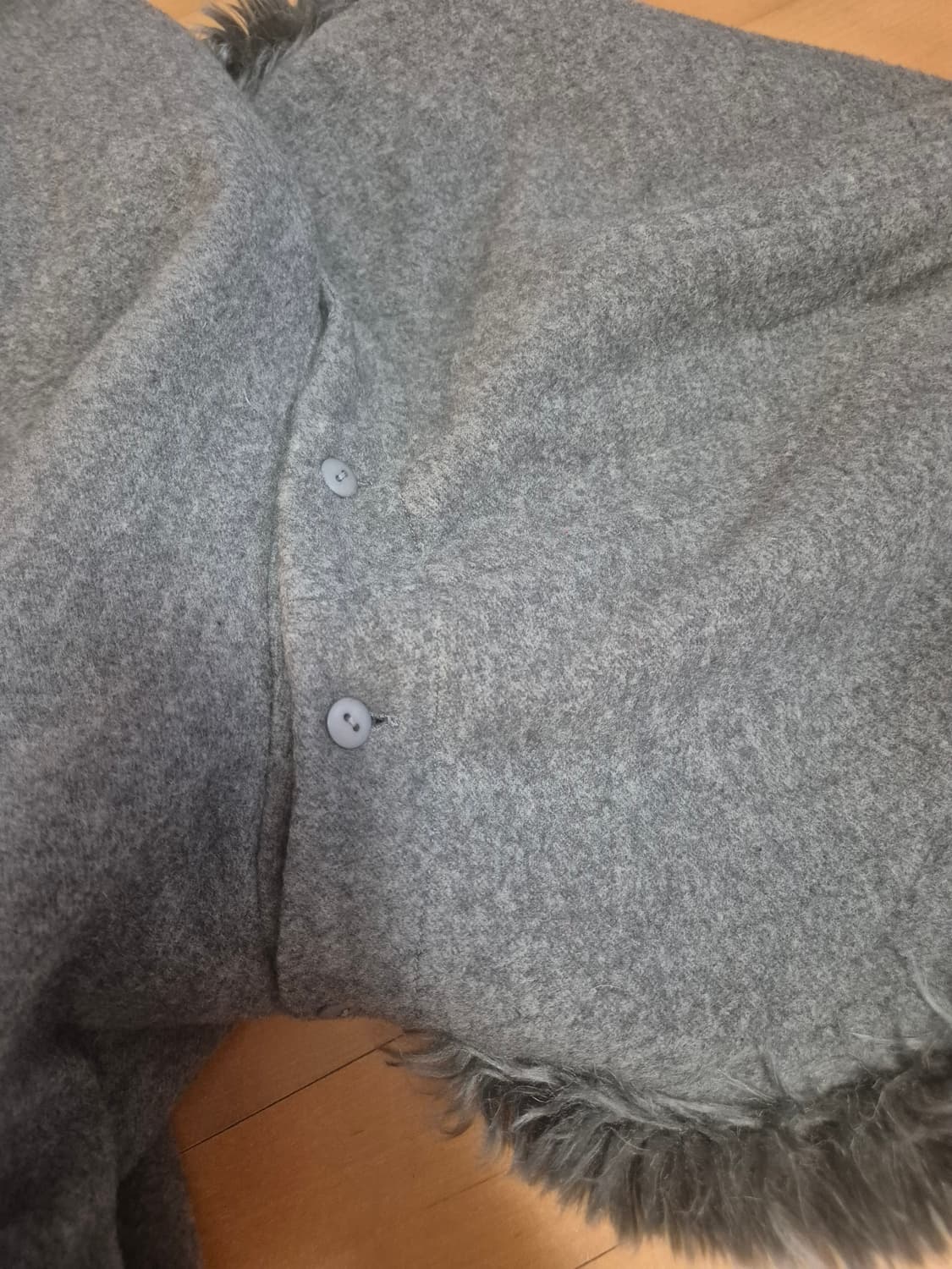 급처/울95) 대장 멜란지 그레이 오버핏 코트 떡코 모리 러블리 데일리 상품이미지4