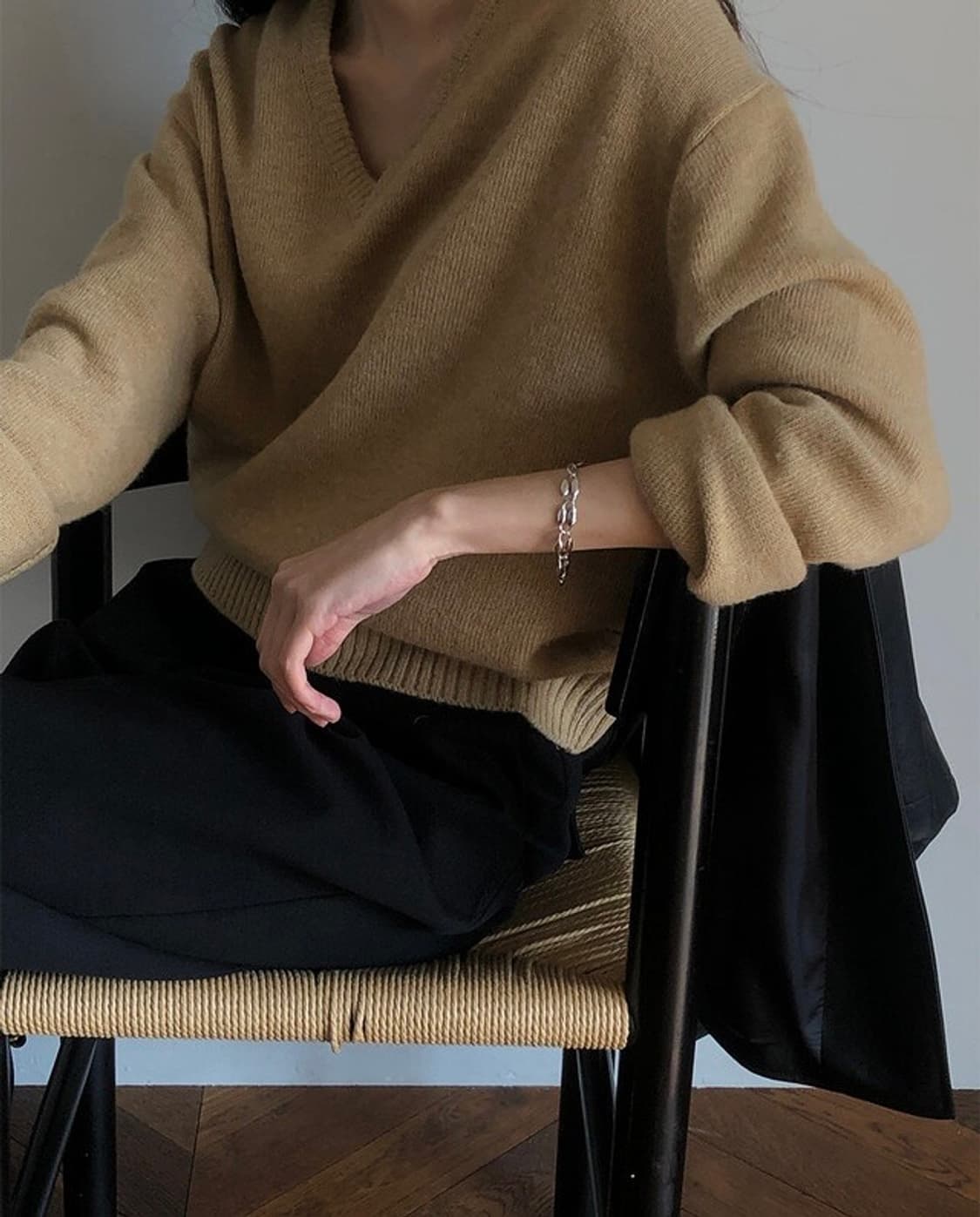 킨다베이지 클래식 코튼 블랙 팬츠(M) 상품이미지5