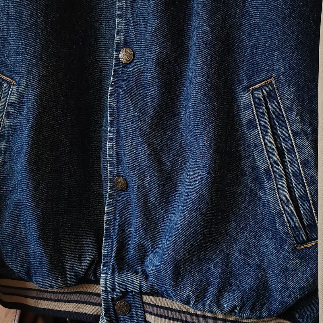 90s 빈티지 바시티 자켓 나사 NASA 빅사이즈 데님자켓 XL 상품이미지6