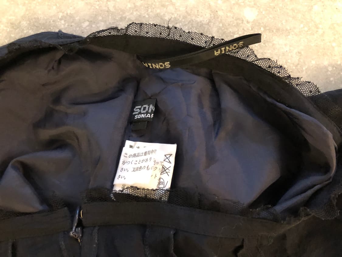 Sonia Rykiel 레이온 블랙 패널 스커트 상품이미지5