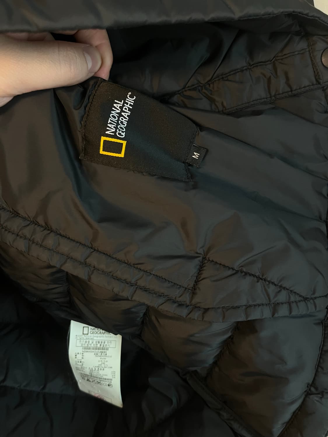 내셔널지오그래픽 경량 패딩 블랙 (M size)  상품이미지5