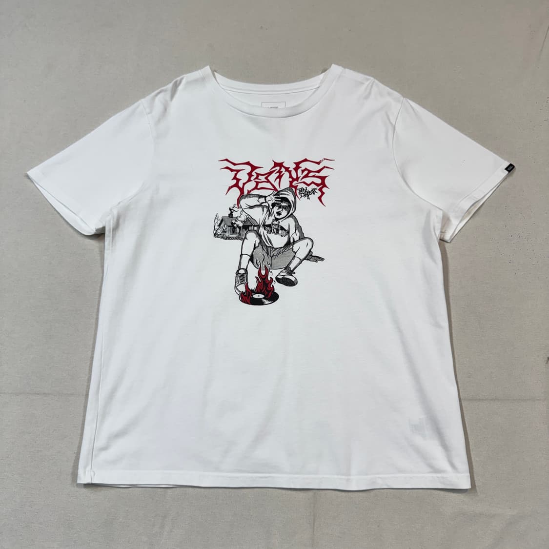 XL) 반스 Vans 프린팅 반팔 티셔츠 화이트 상품이미지1