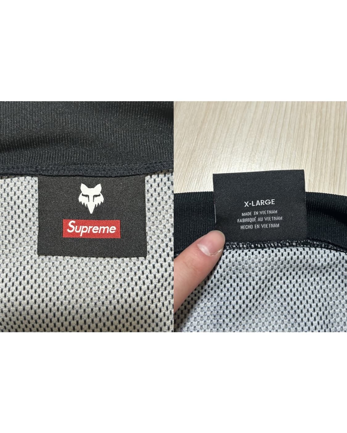 슈프림 x 폭스레이싱 저지 블랙 XL  상품이미지4