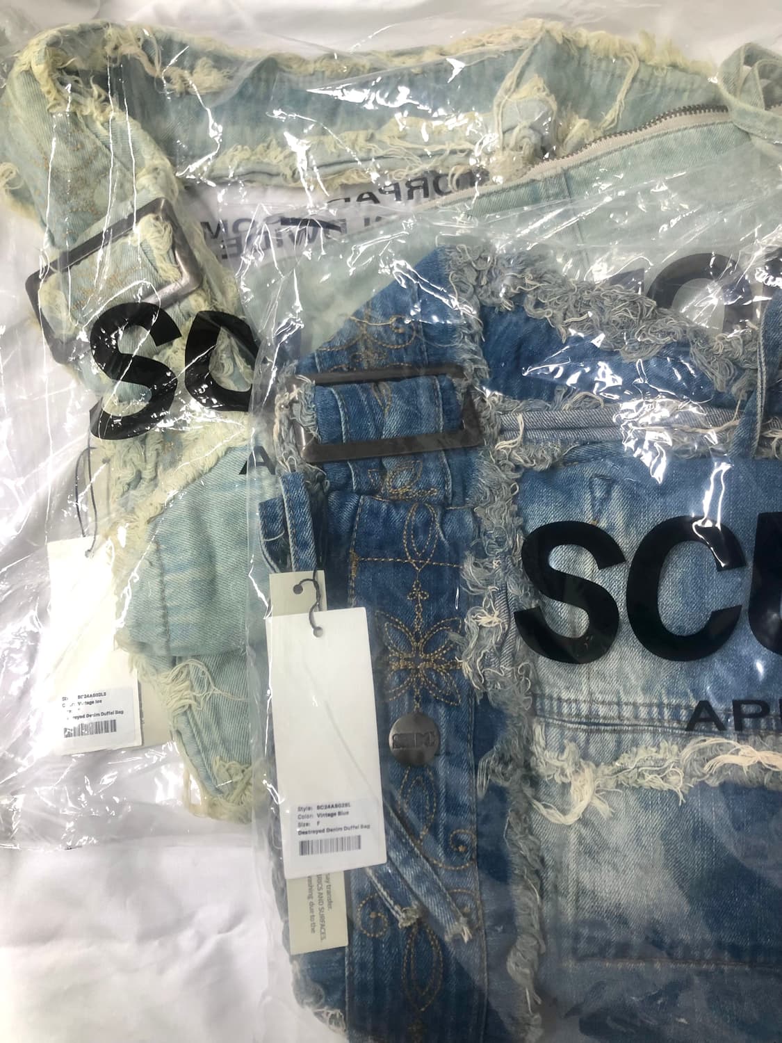 [새상품] 스컬프터 디스트로이드 데님 더플백 상품이미지6