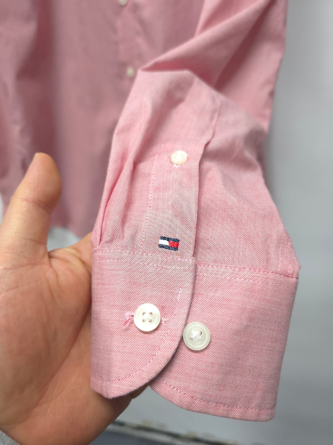 타미힐피거 THFLEX 수피마 슬림핏 스트레치 셔츠 (핑크/95) 상품이미지4