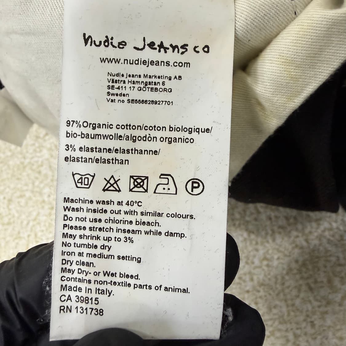 W29L32 누디진 블랙 데님팬츠 0203T 상품이미지6