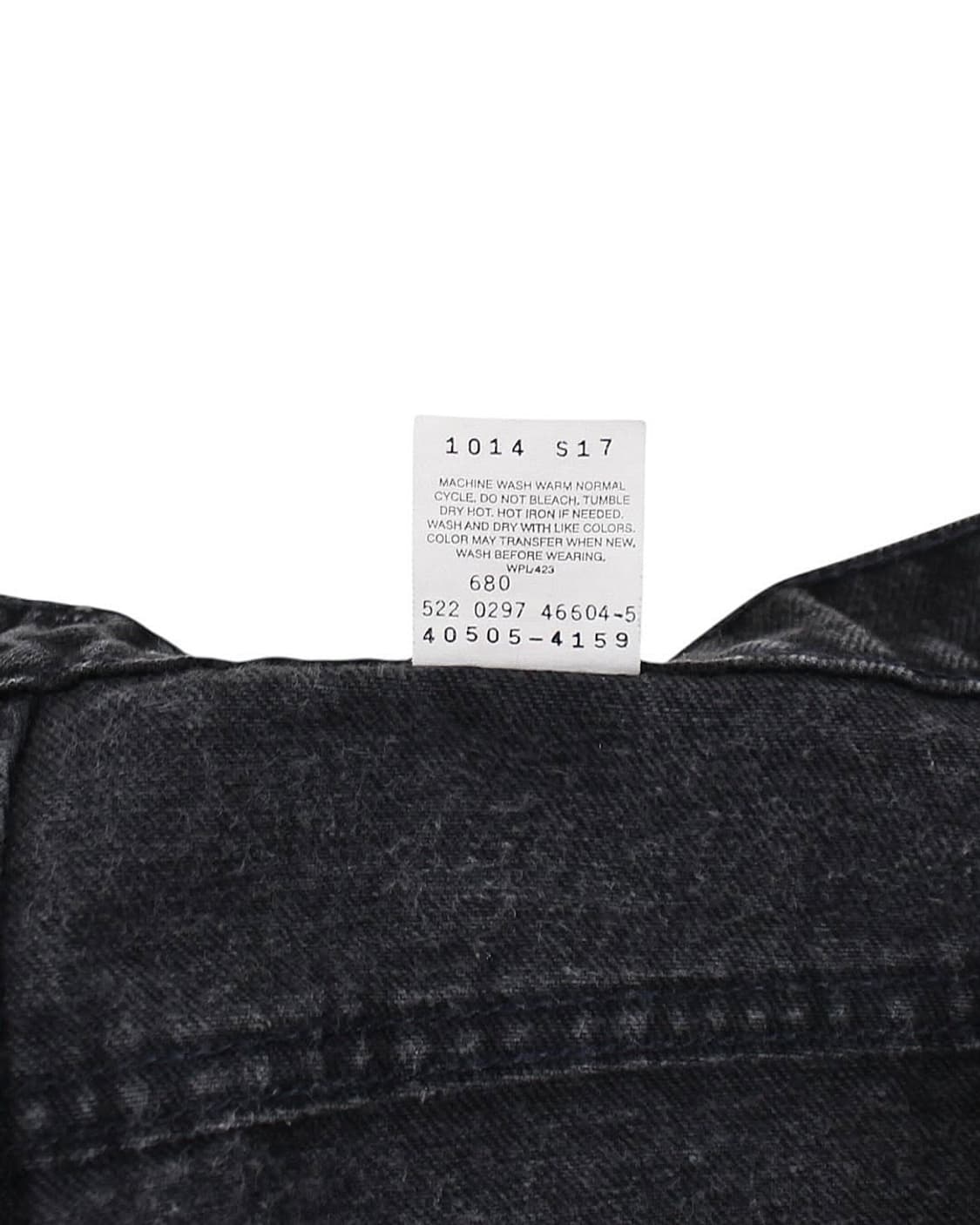 1997 USA 리바이스 505 블랙 데님 팬츠 오렌지탭 빈티지 미국제 상품이미지5