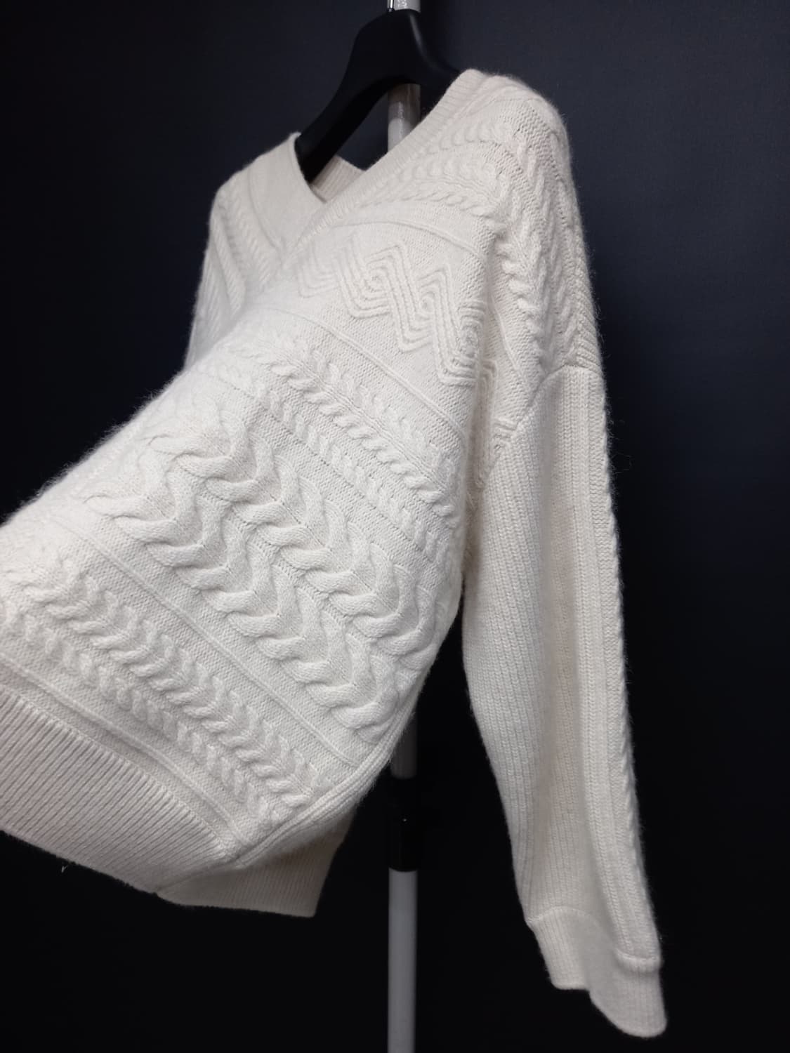 시스템 춘추동 아이보리 모 니트 풀오버 F 33-77 상품이미지5