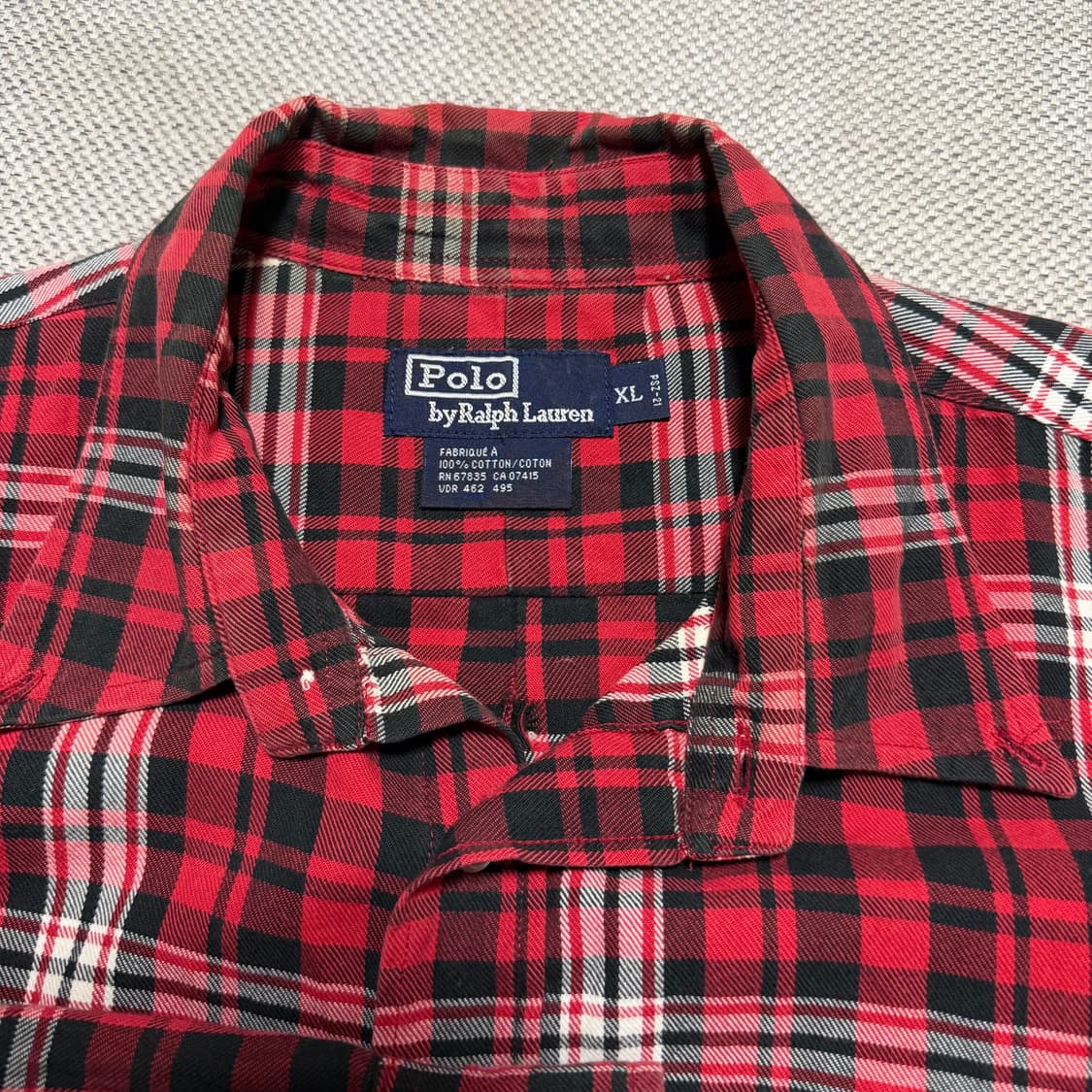 폴로 랄프로렌 레드 체크 셔츠 상품이미지2