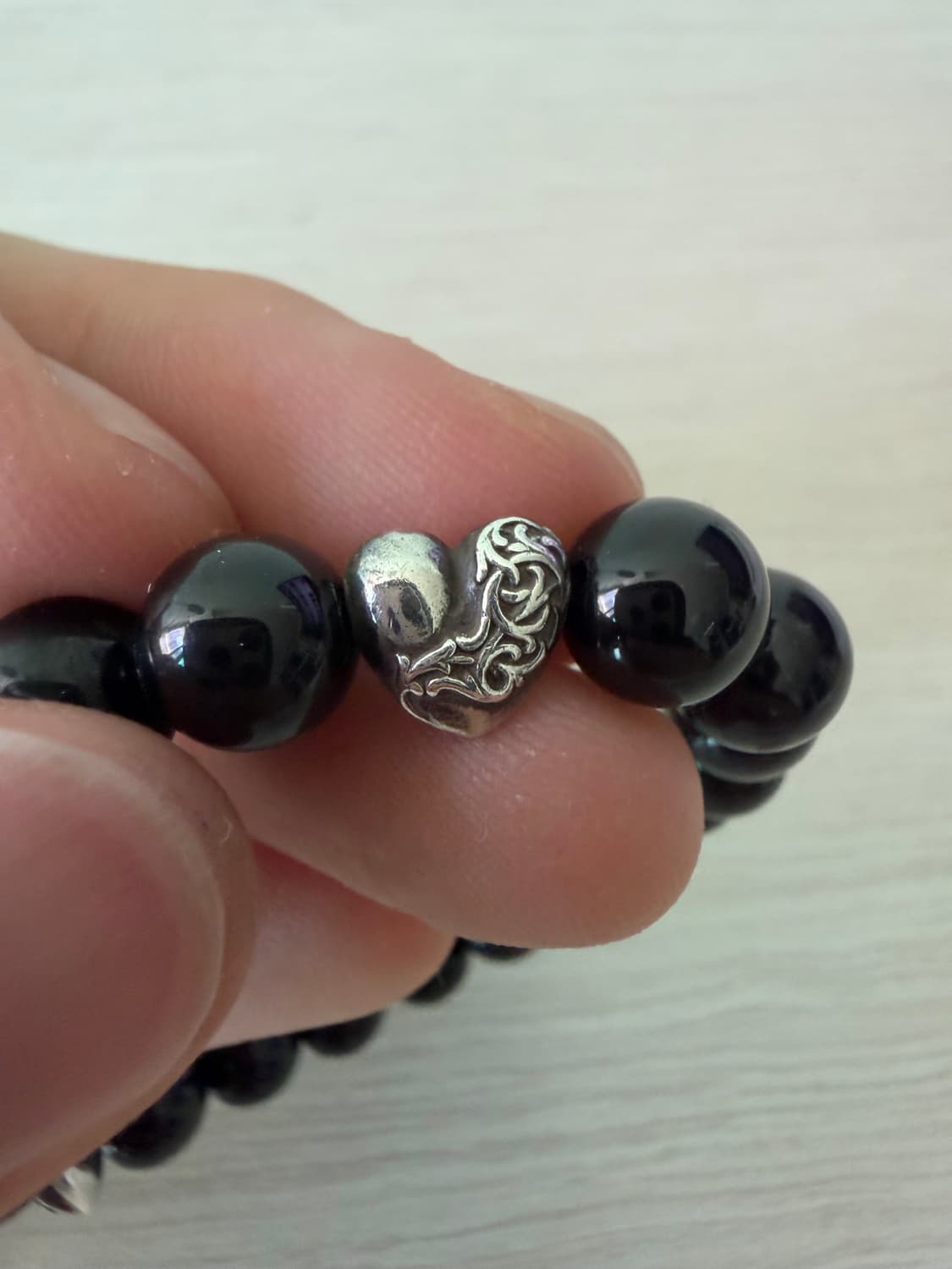 크롬하츠 하트 오닉스 비즈팔찌 6mm 상품이미지5