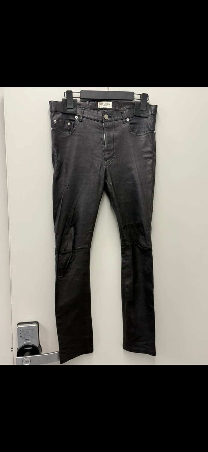 생로랑 13시즌 레더 팬츠 상품이미지1