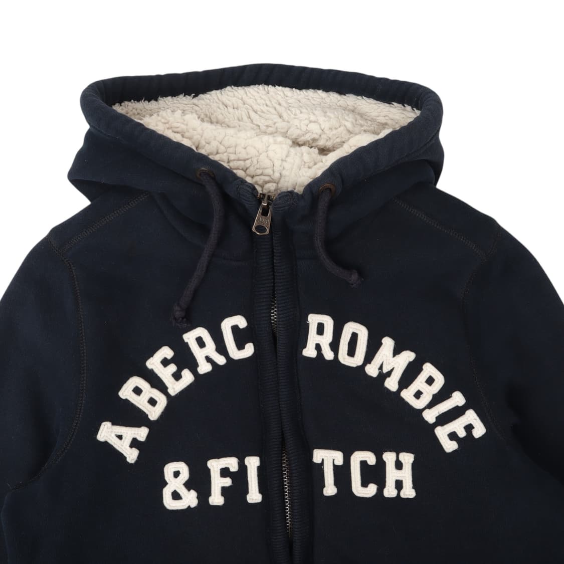 아베크롬비 아치로고 쉐르파 네이비 후드집업 상품이미지2