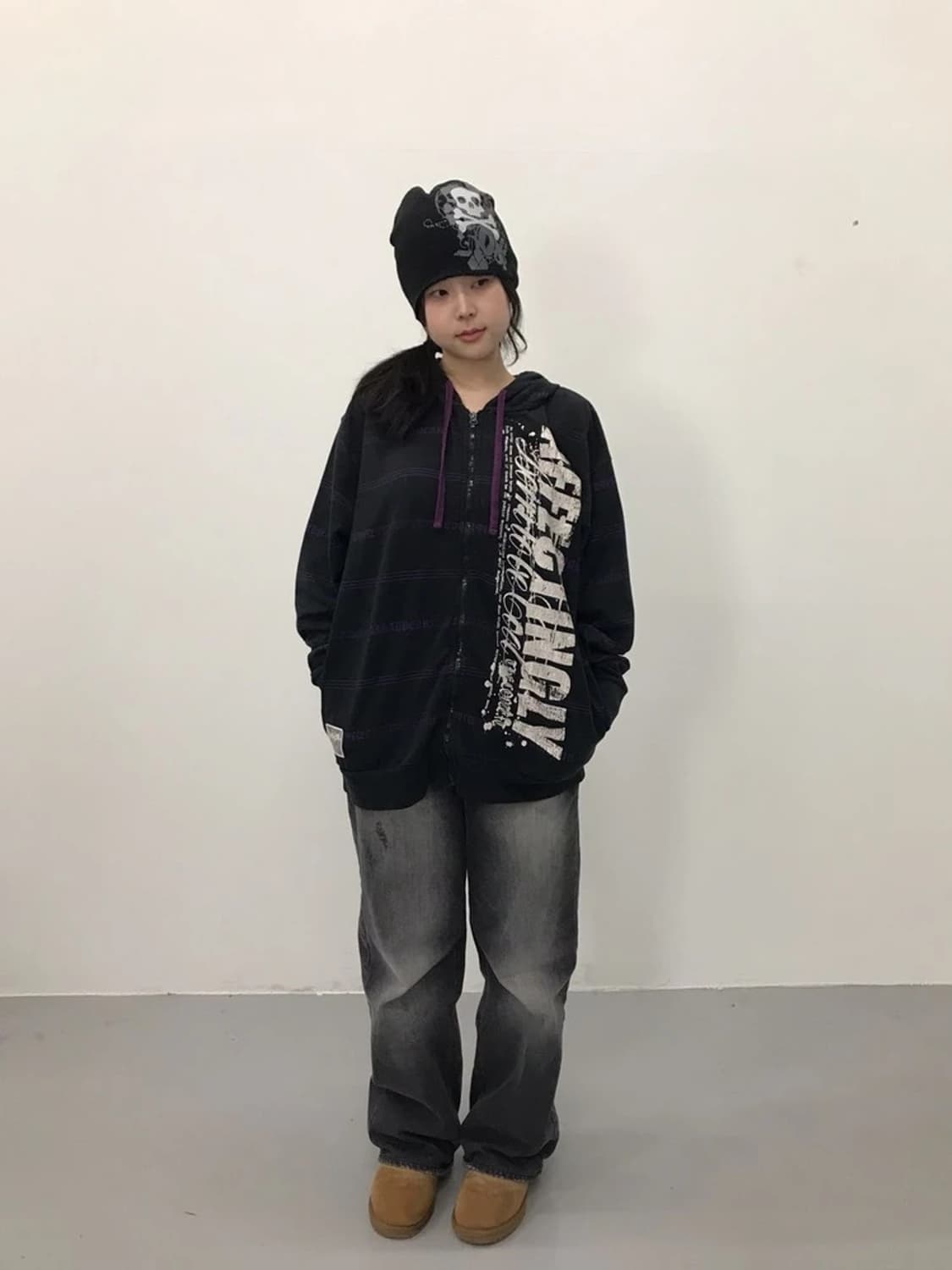 TimeStep Graphic Stripe Zip Hoodie 상품이미지1