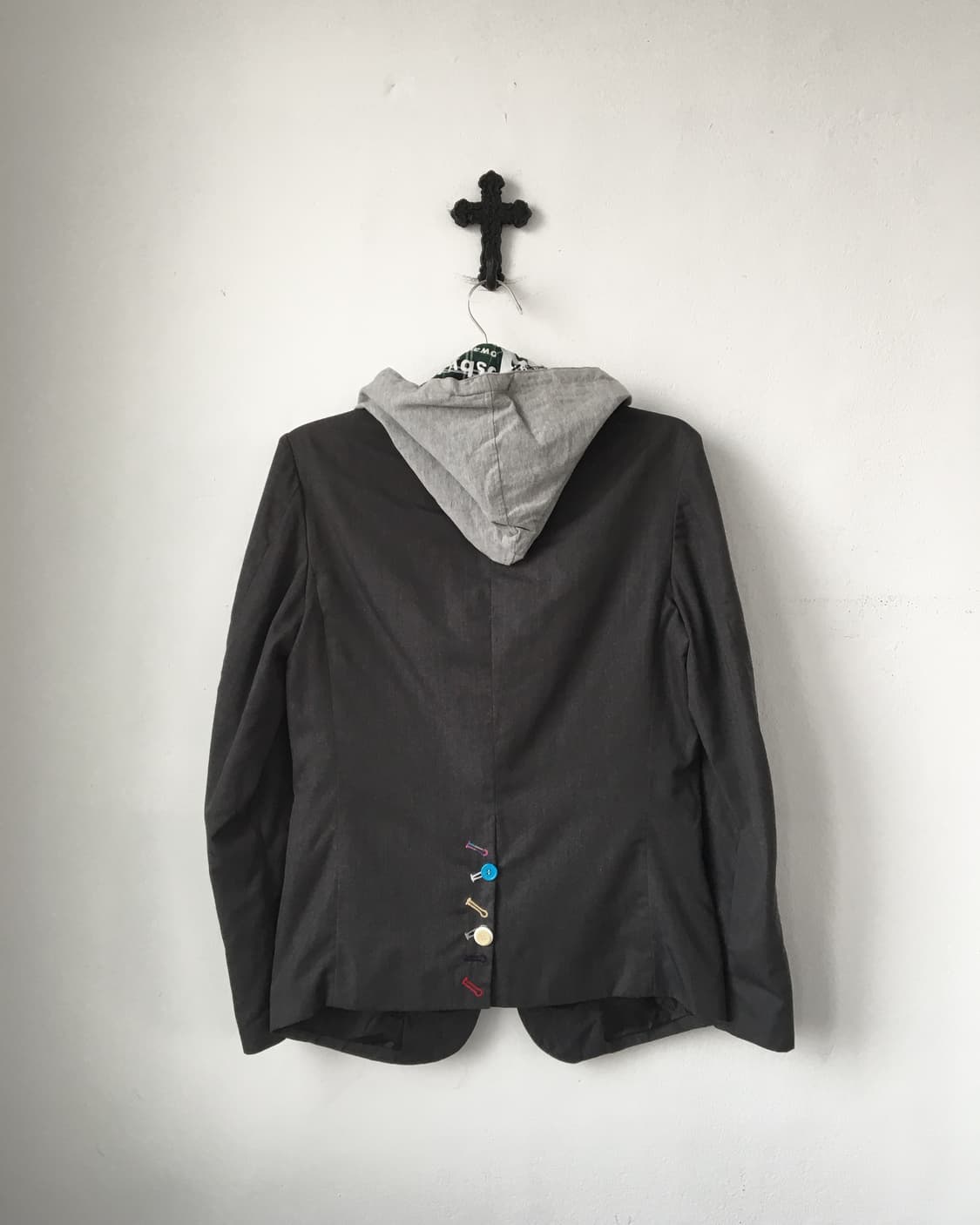 Hood layered button point jacket 상품이미지3