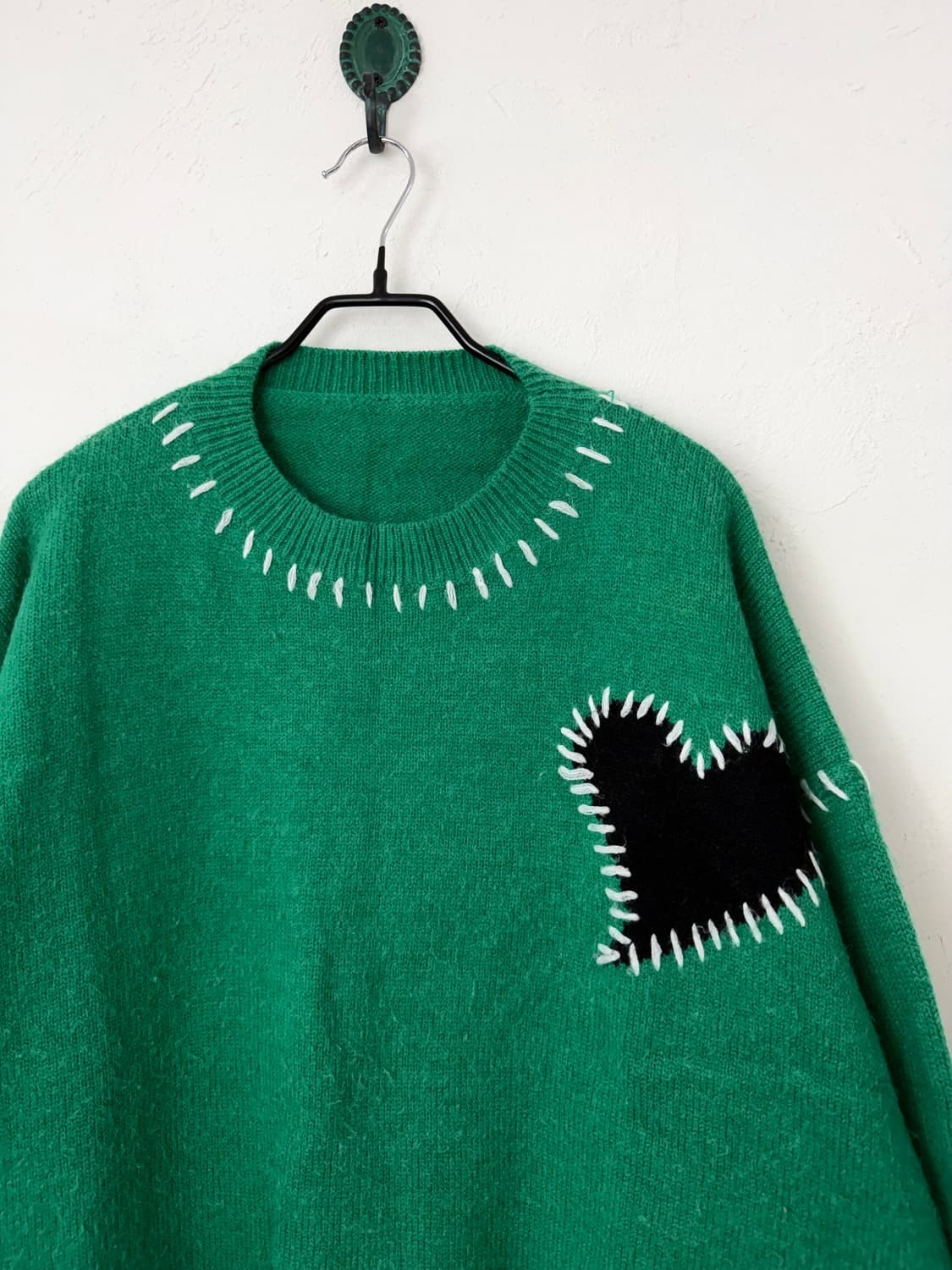 JPN 하트 스티치 니트 상품이미지2