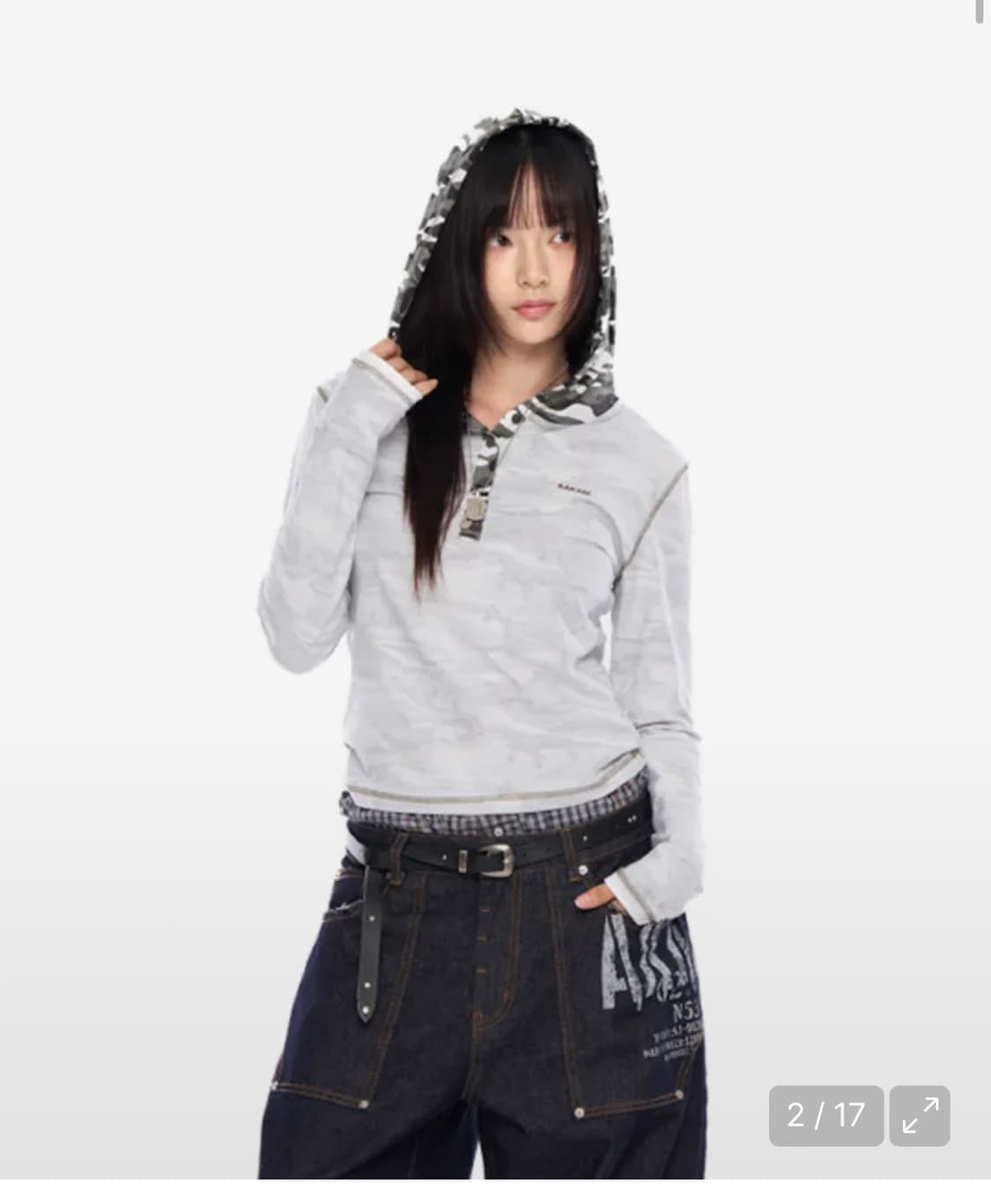 아캄 카모후드 롱슬리브 상품이미지2