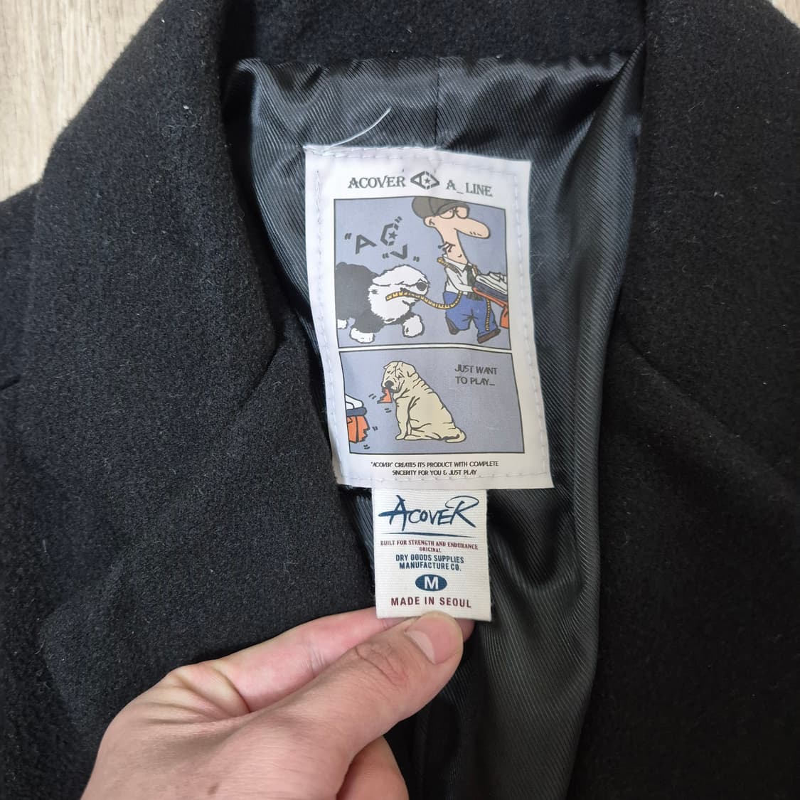 어커버 남성 미니멀 울 싱글 코트 상품이미지4