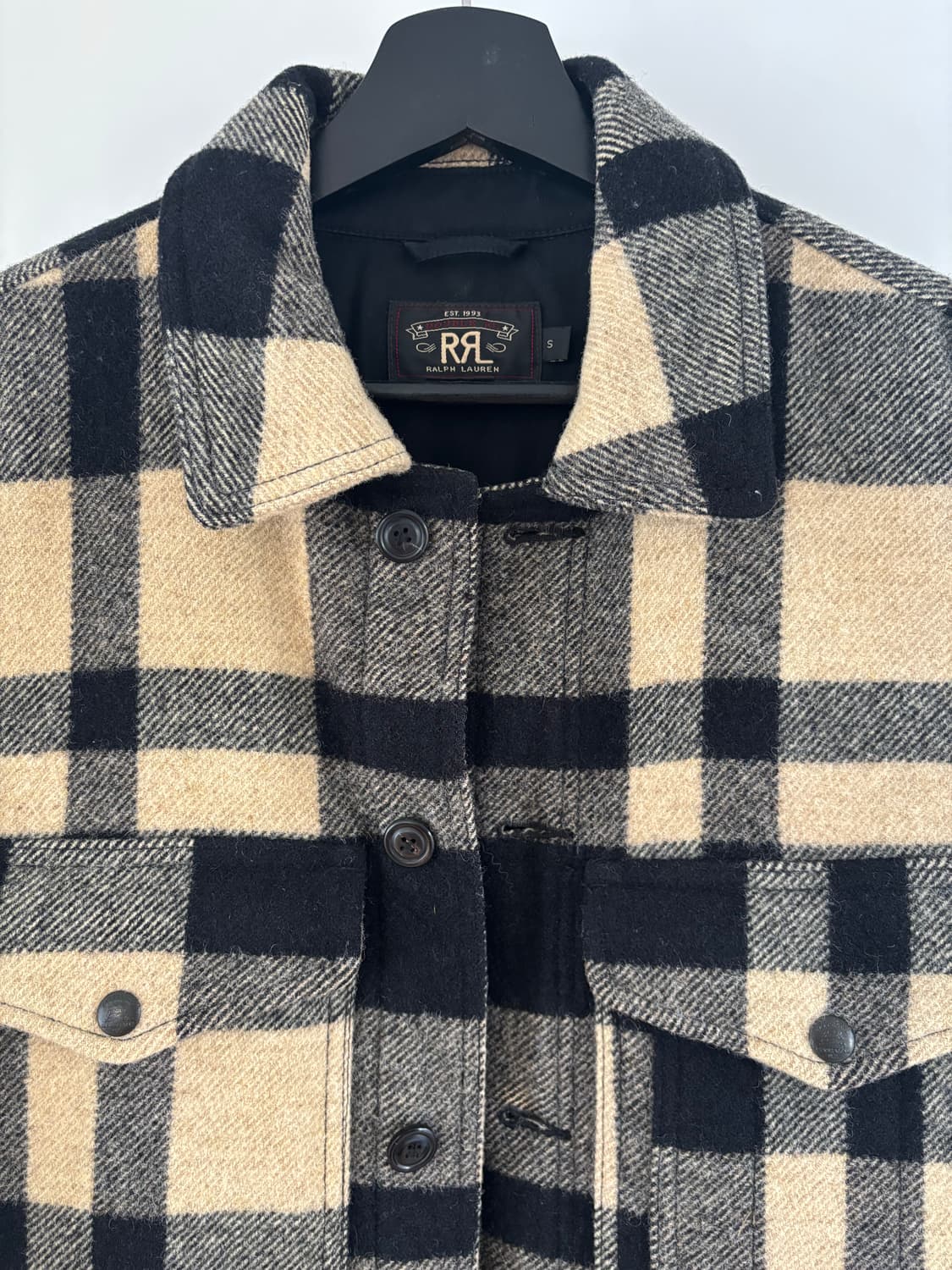 [S] RRL 매키노 크루저 체크 자켓 크림/블랙 상품이미지5