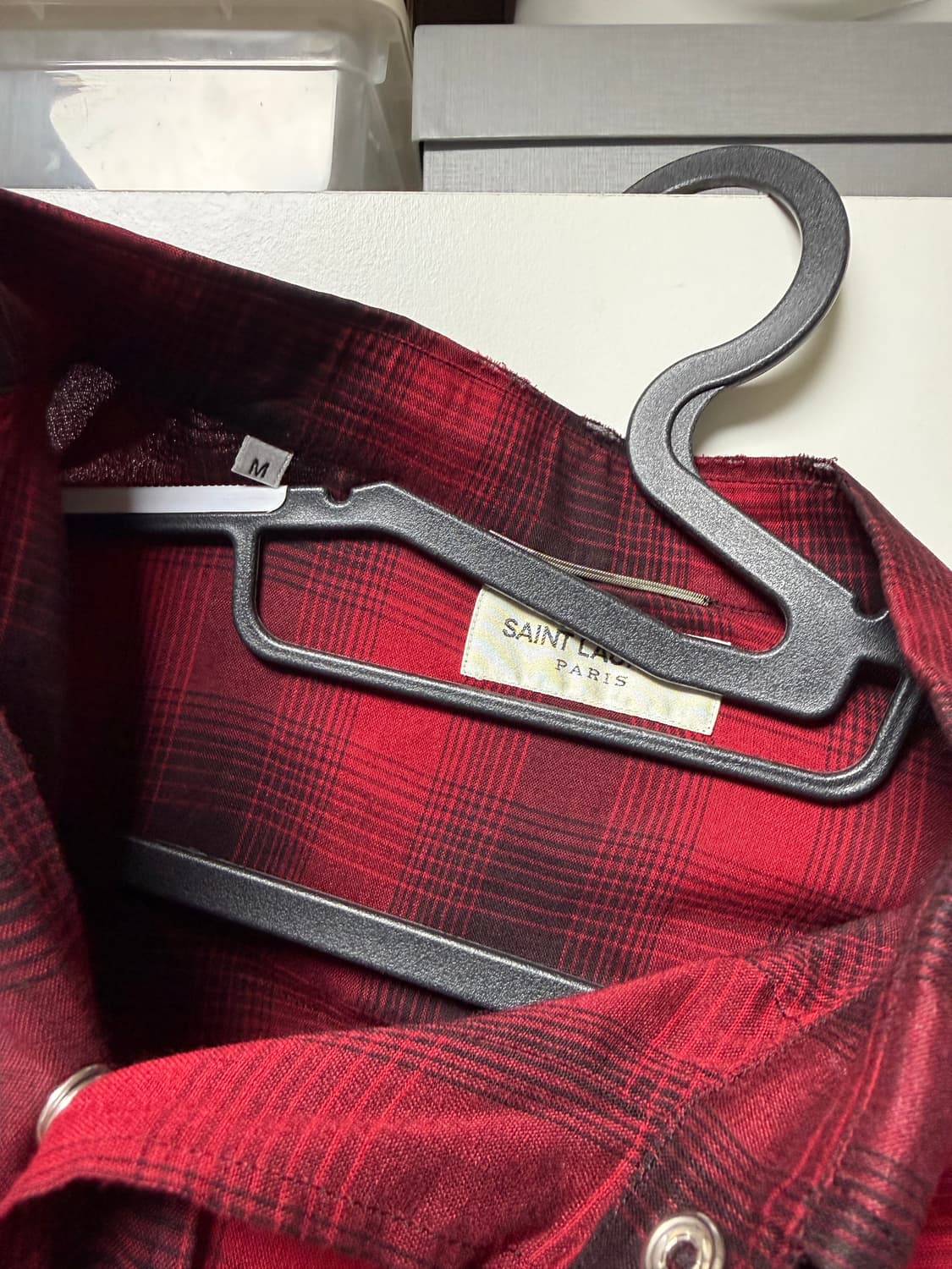 에디슬리먼 시절 생로랑 체크 셔츠 상품이미지3