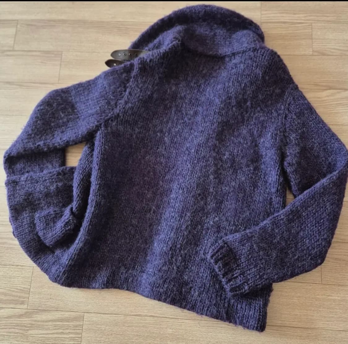 폴로 랄프로렌 울 알파카 혼방 핸드니트 숄카라 가디건 L 상품이미지6