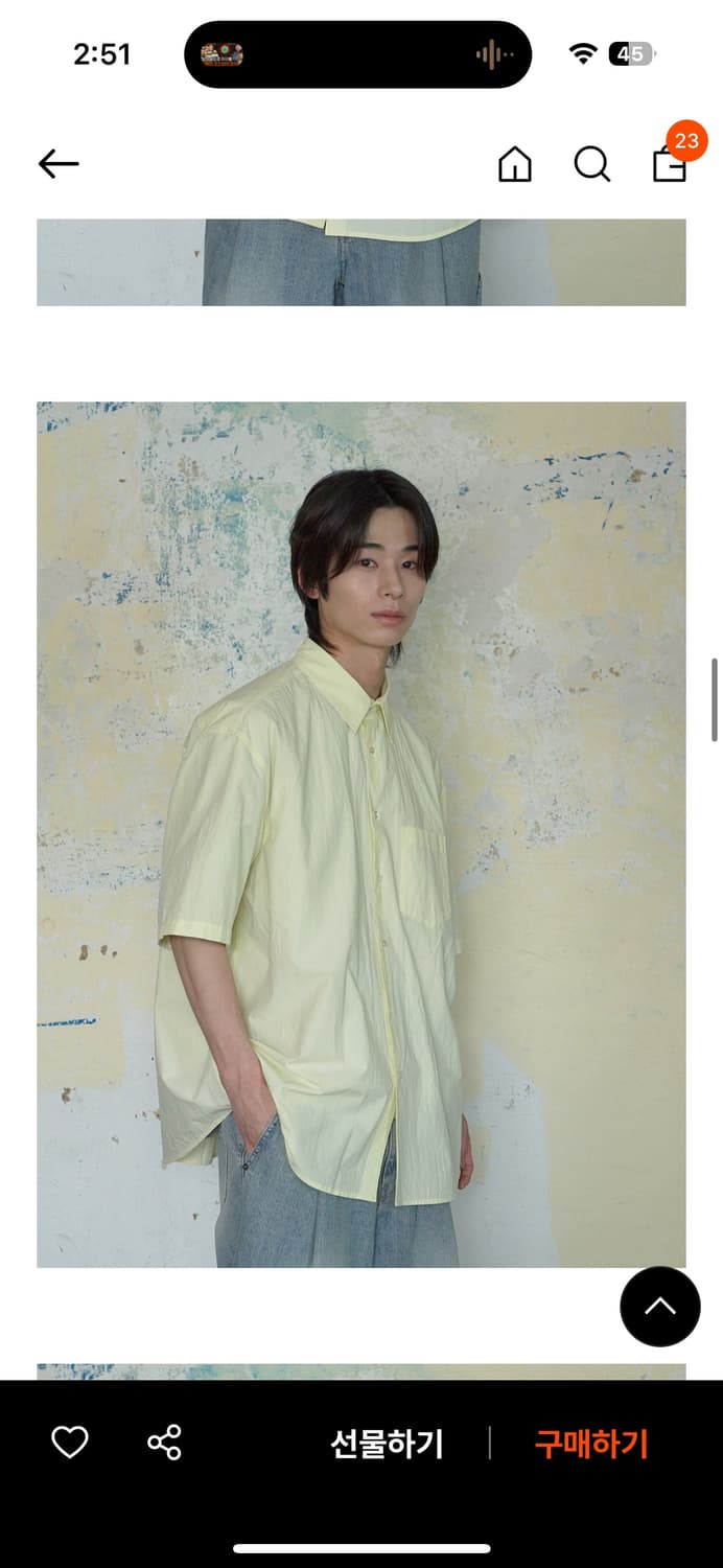 비긴202 크리즈 코튼 반팔셔츠 2사이즈 상품이미지9