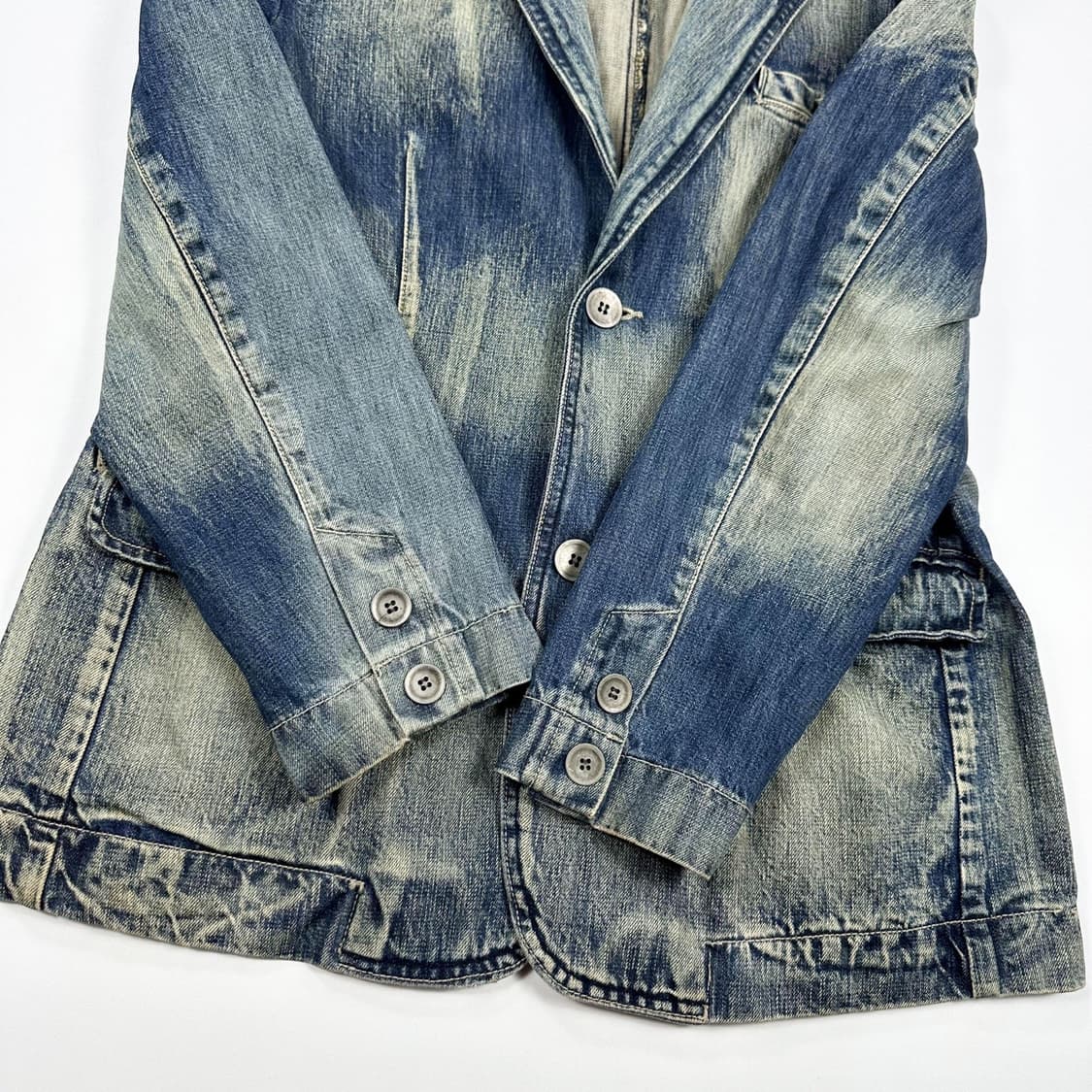 VTG 빈티지 워시드 데님 블레이저 자켓 (L) 상품이미지3