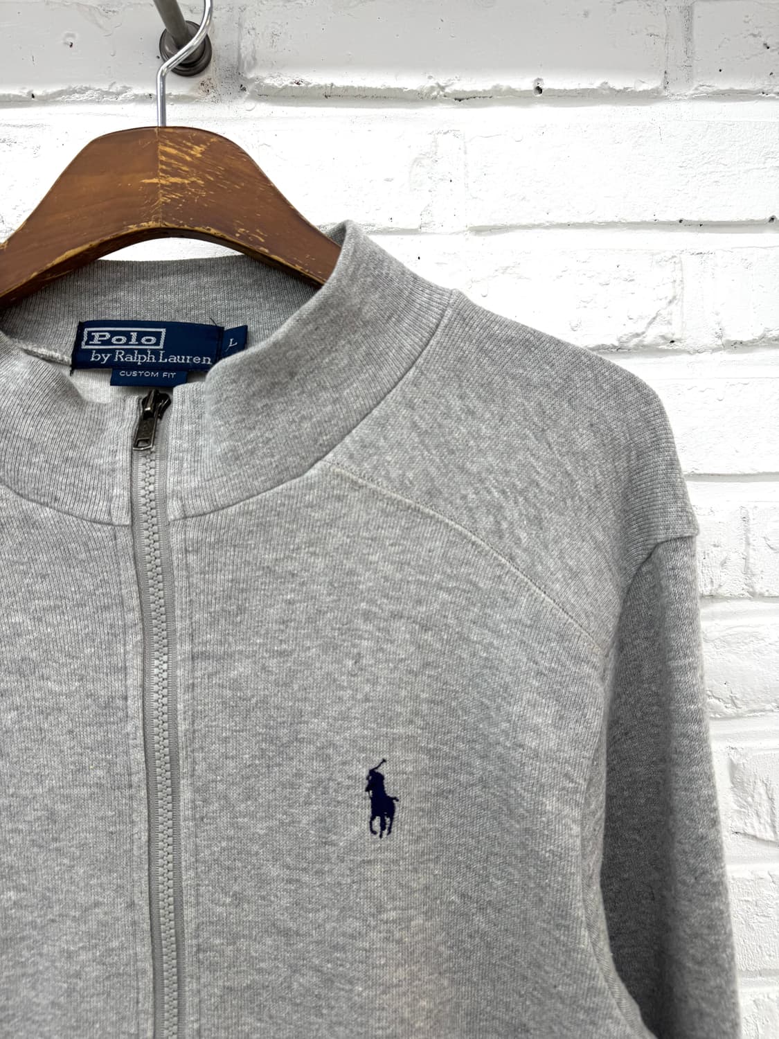 폴로 그레이 커스텀핏 스웻집업 상품이미지4