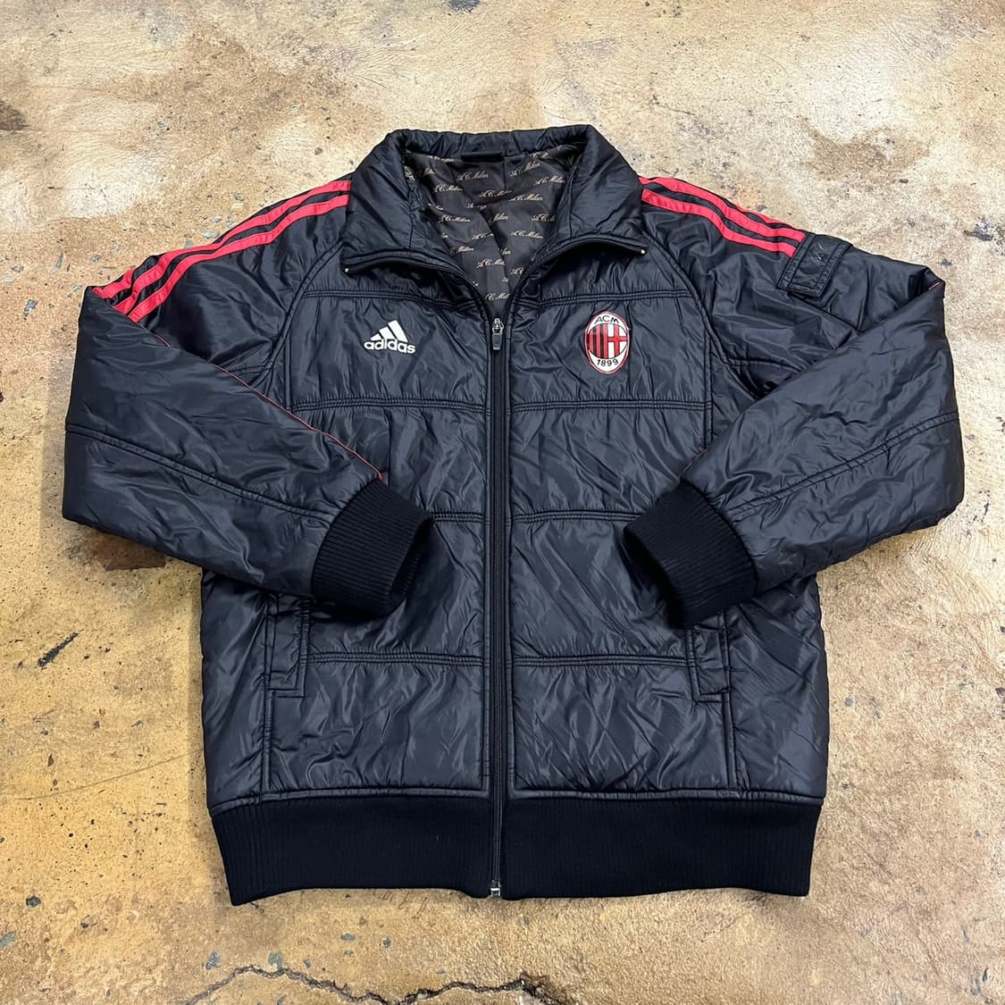 아디다스 검빨 ac밀란 숏패딩 90 상품이미지2