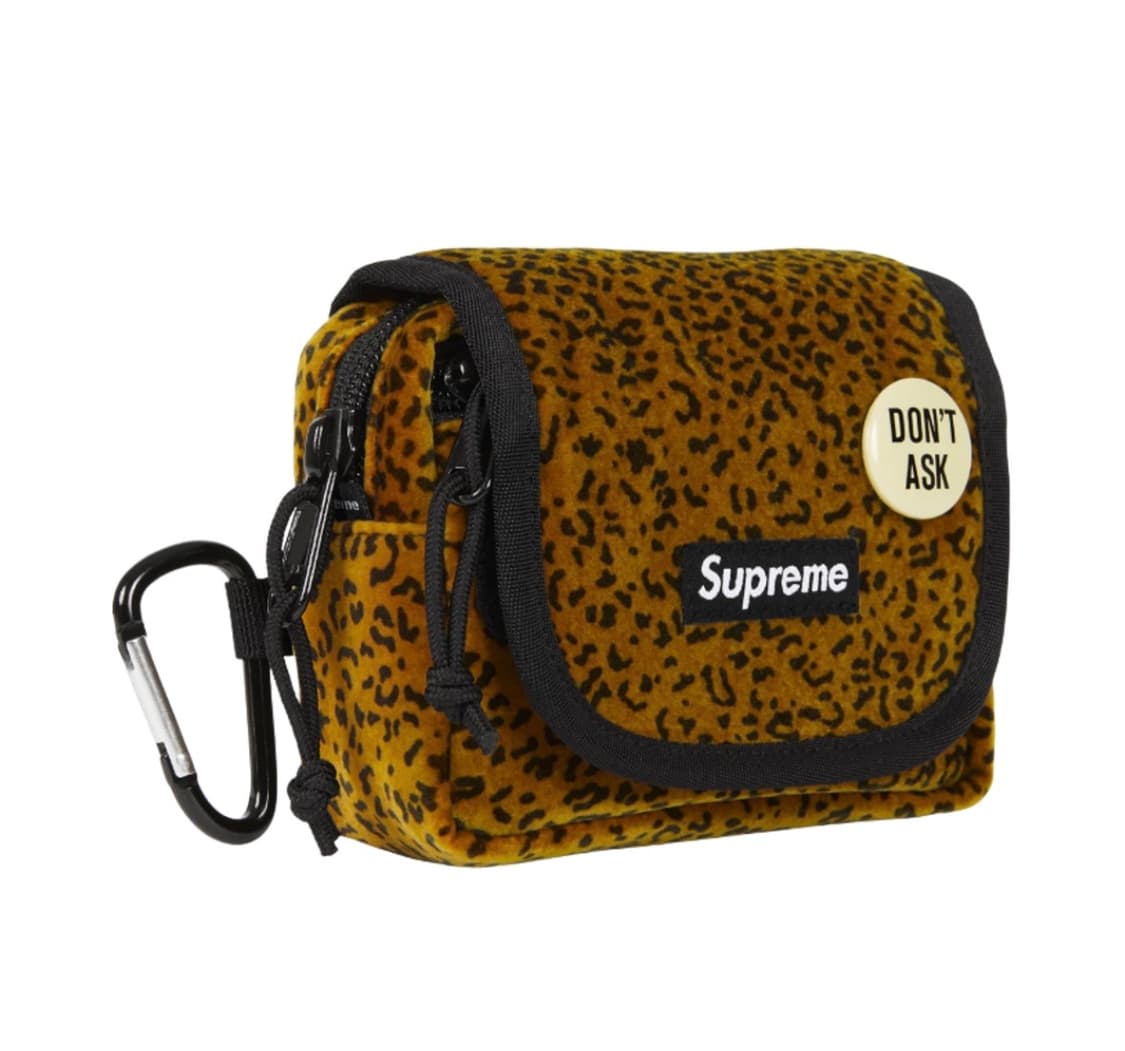 세제품) 슈프림 벨벳 미니 파우치 탄 레오파드 호피 키링 25FW 상품이미지2