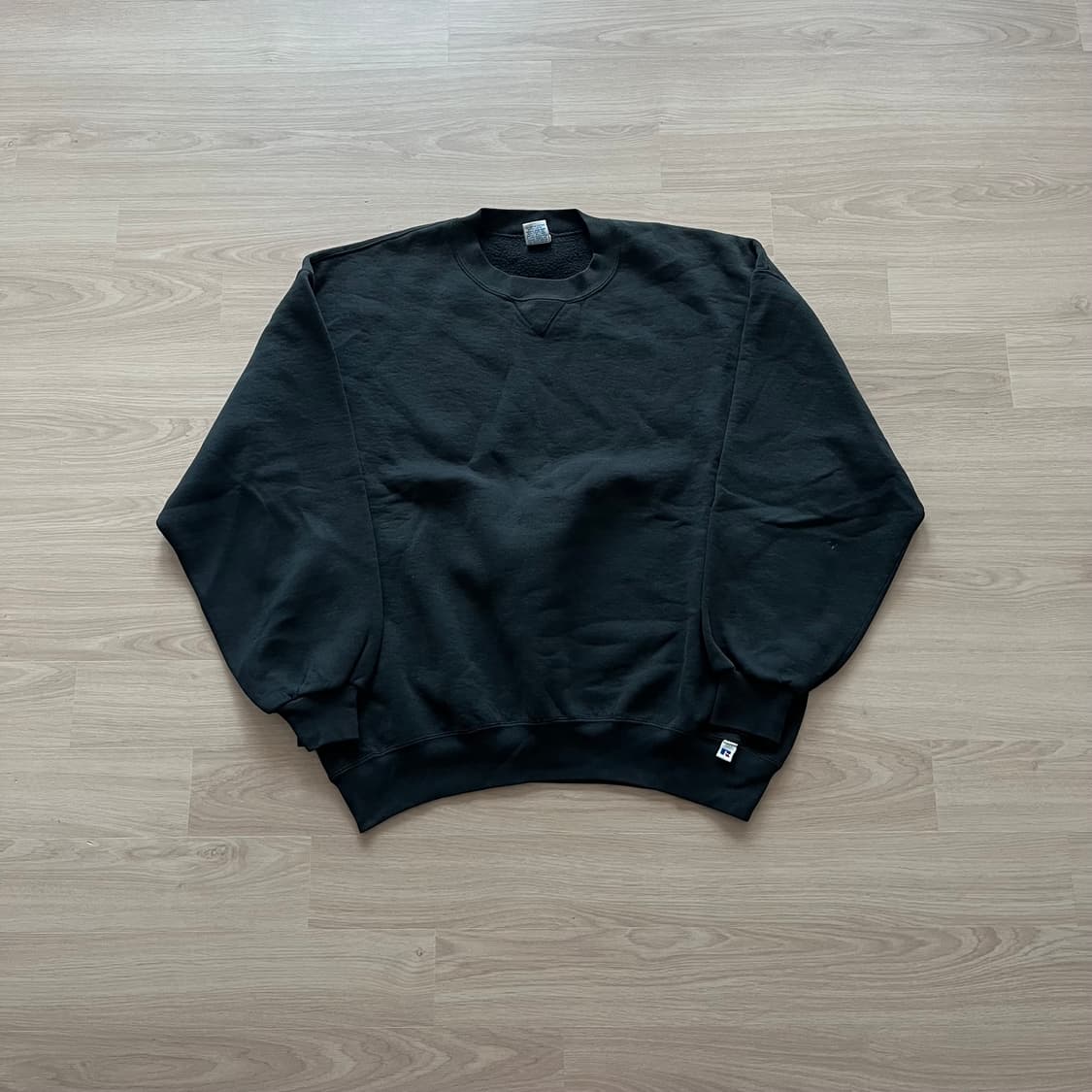 [2XL] 90s 빈티지 러셀 스웻셔츠 맨투맨 블랙 상품이미지1