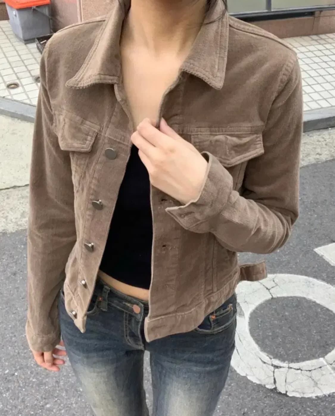 코듀로이 크롭 자켓 상품이미지1