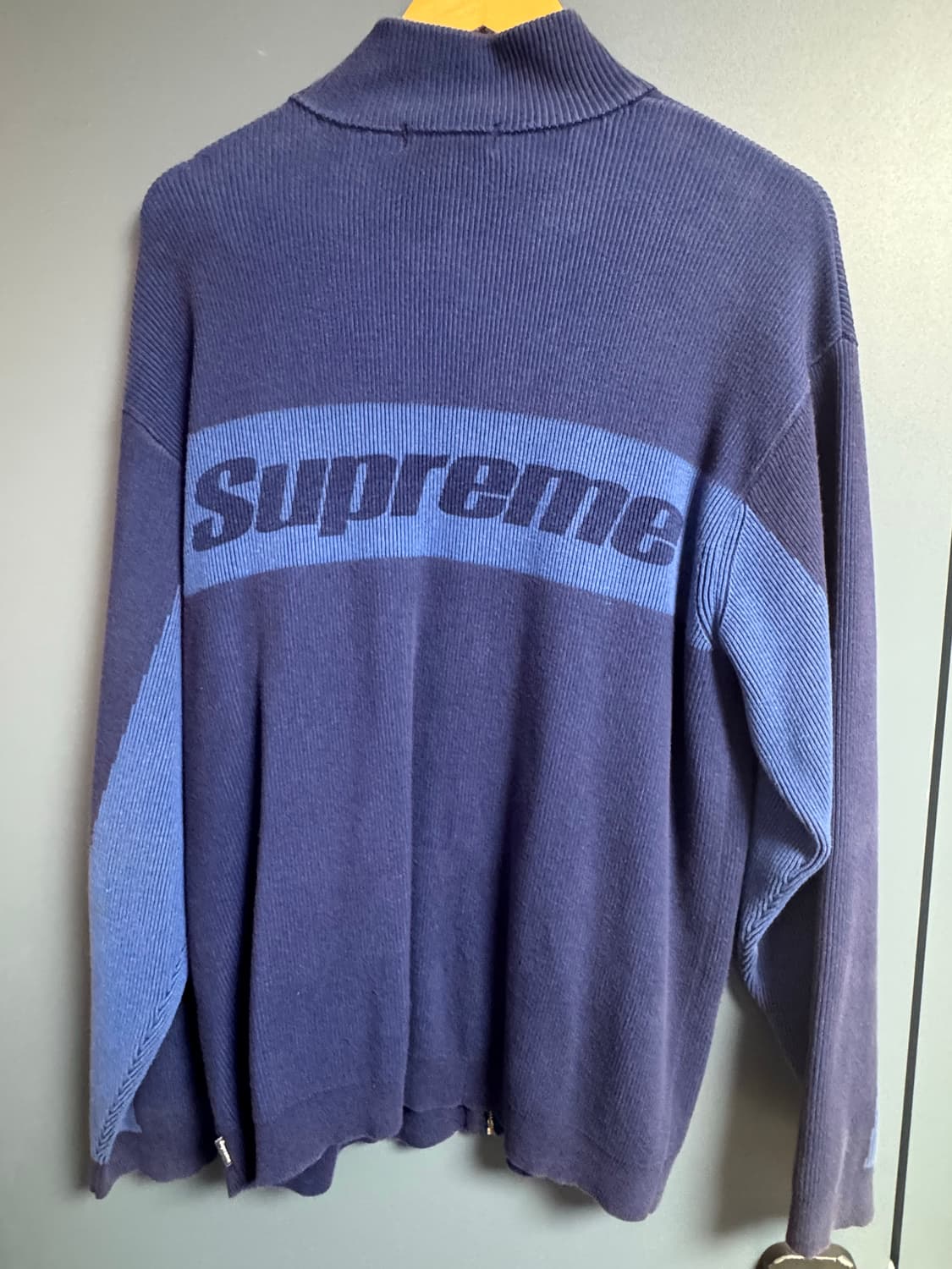 Supreme 2-Tone Ribbed Zip Up Sweater  상품이미지4