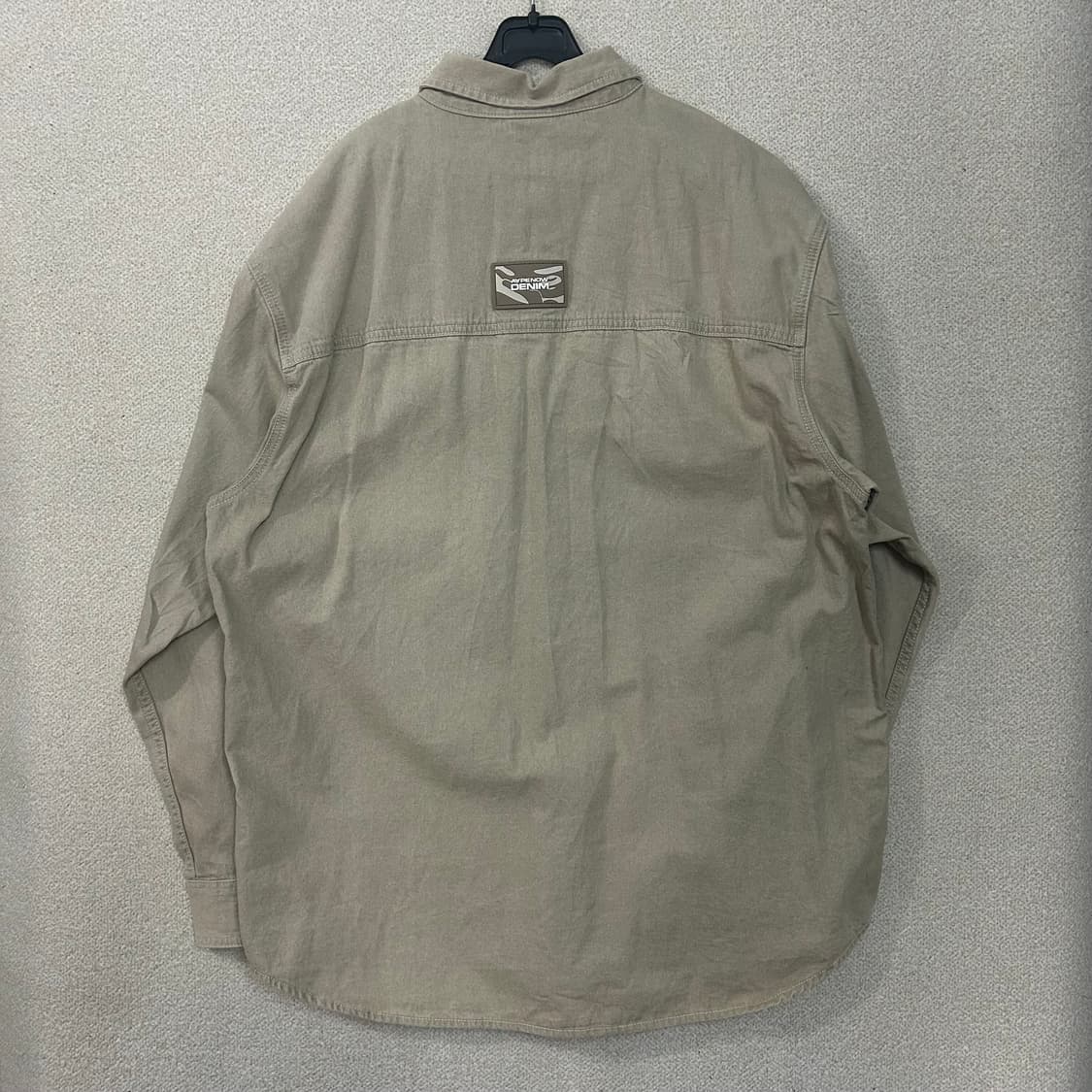 (XL) AApe 에이프 로고 아플리케 데님 셔츠 상품이미지6