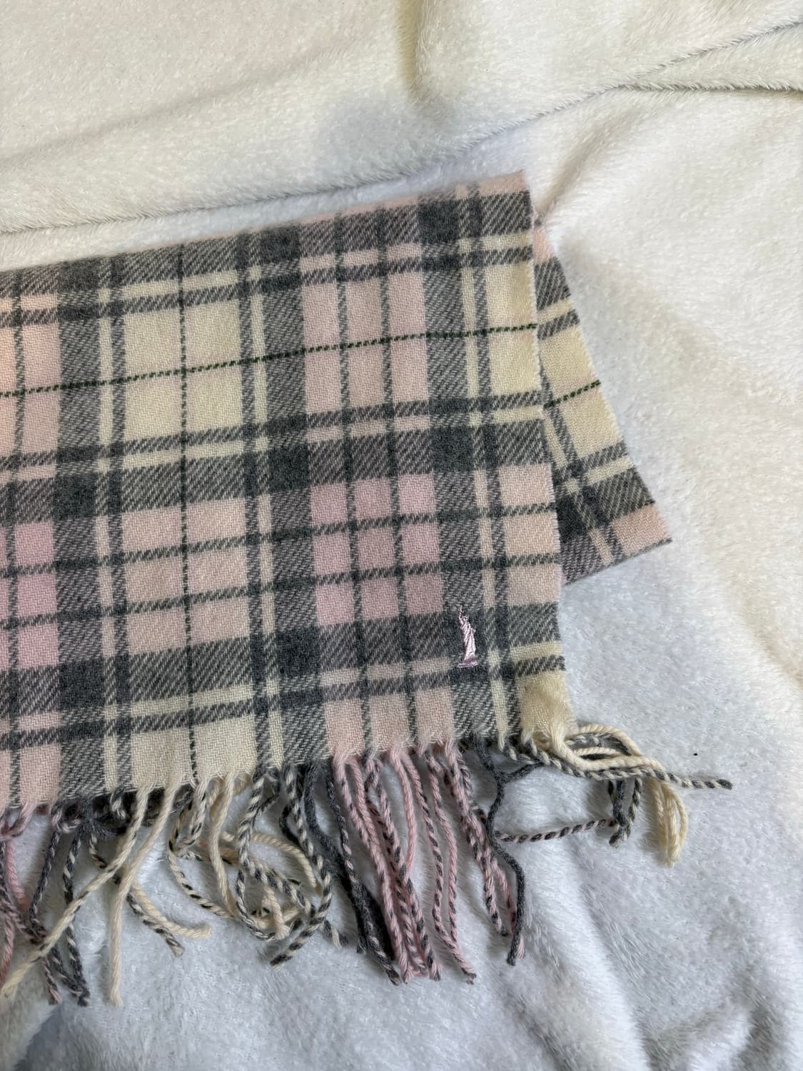 이스트보이 체크 머플러 목도리 그레이 핑크 아이보리 모리걸 y2k 백팩 상품이미지2