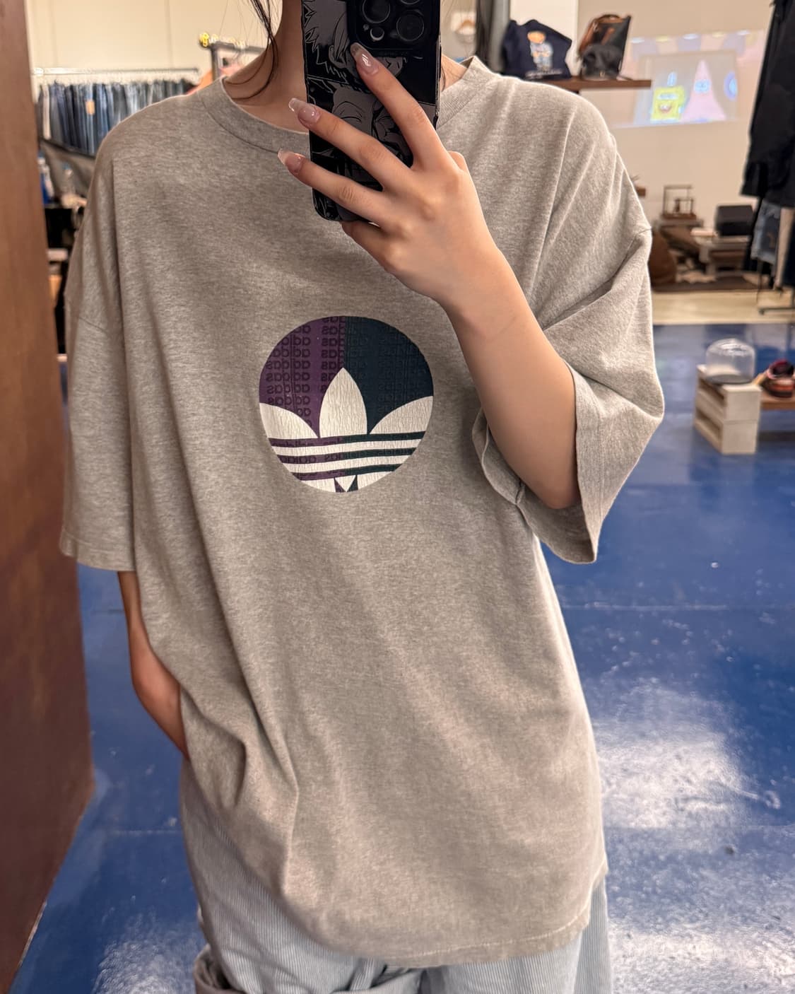 1990s Adidas 아디다스 트레포일 반팔티 상품이미지1