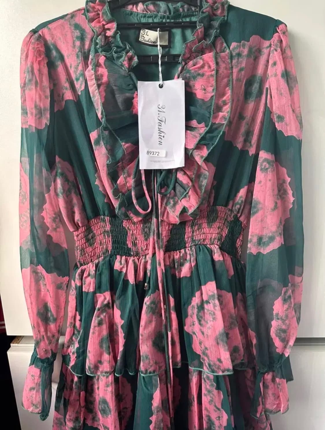 플라워 패턴 롱 원피스 쉬폰 캉캉 원피스 상품이미지8