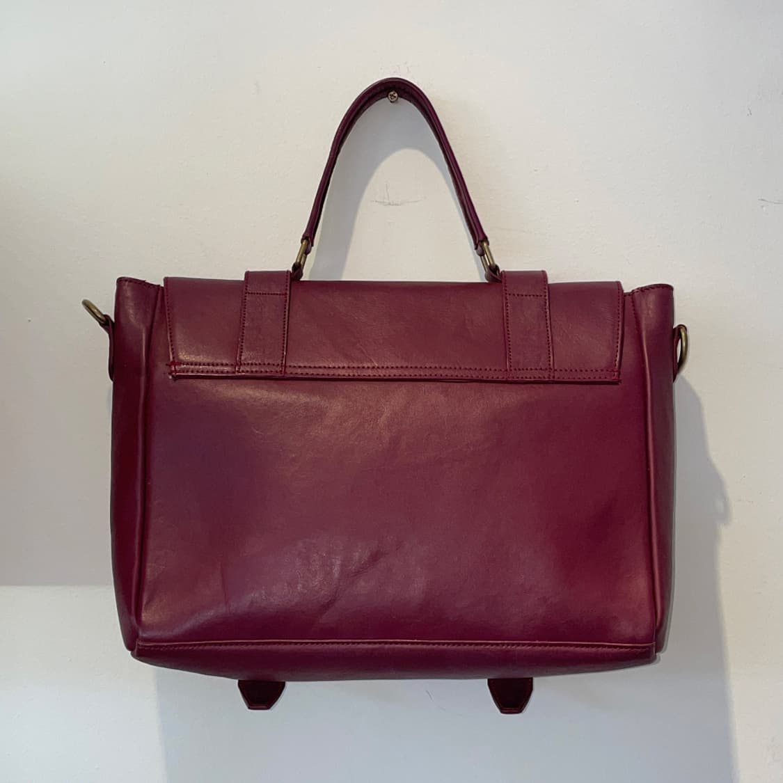 SU-SHI Leather Satchel Bag_Burgundy 상품이미지5