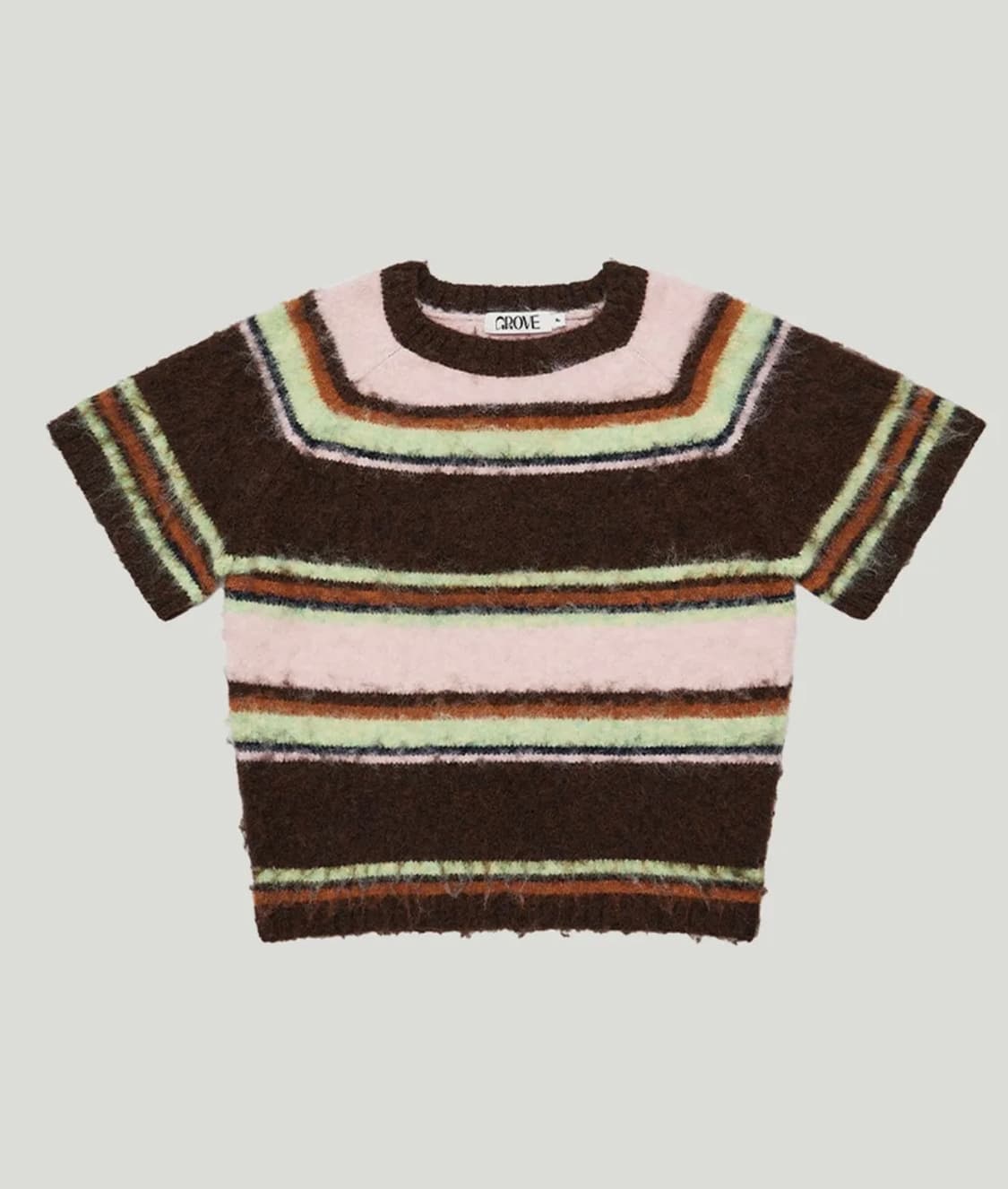 그로브 스트라이프 반팔 니트 상품이미지1